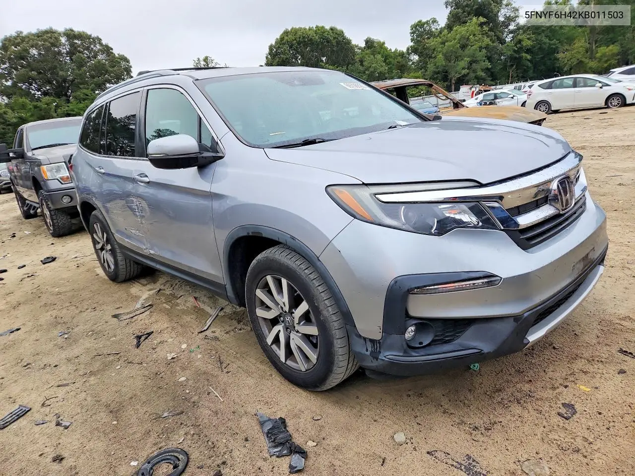 2019 HONDA PILOT VIN 5FNYF6H42KB011503 — фото 4