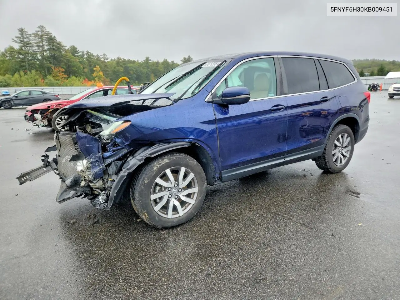 HONDA PILOT 2019, VIN 5FNYF6H30KB009451