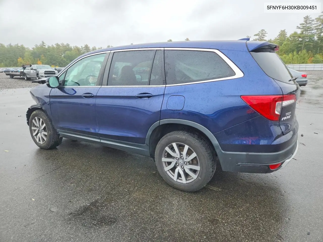 2019 HONDA PILOT VIN 5FNYF6H30KB009451 — фото 2