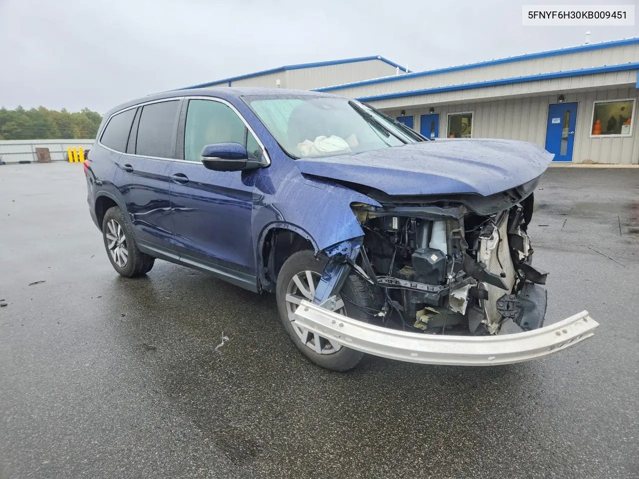 2019 HONDA PILOT VIN 5FNYF6H30KB009451 — фото 4