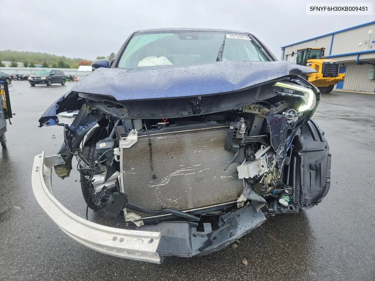 2019 HONDA PILOT VIN 5FNYF6H30KB009451 — фото 5