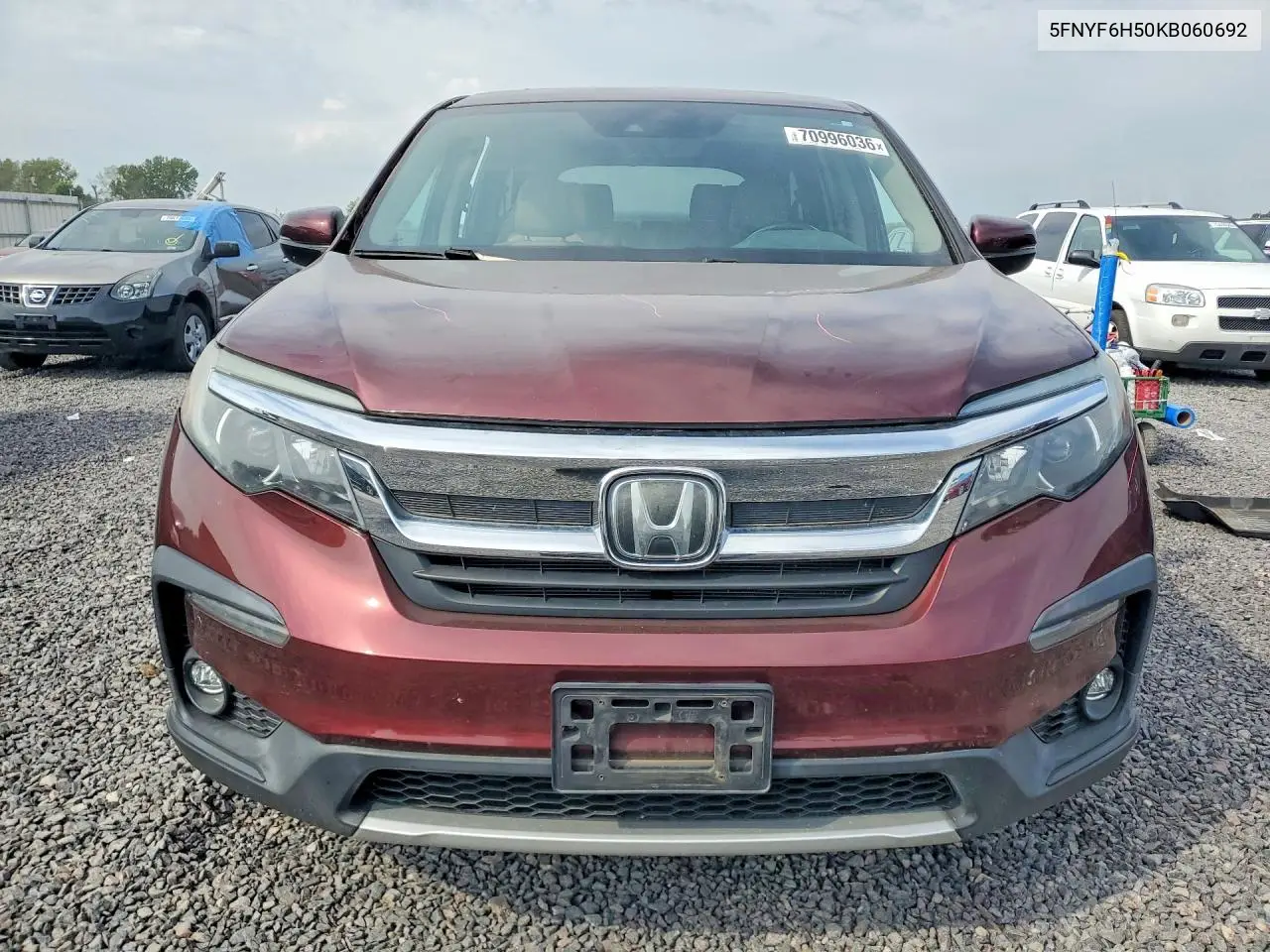 2019 HONDA PILOT VIN 5FNYF6H50KB060692 — фото 5