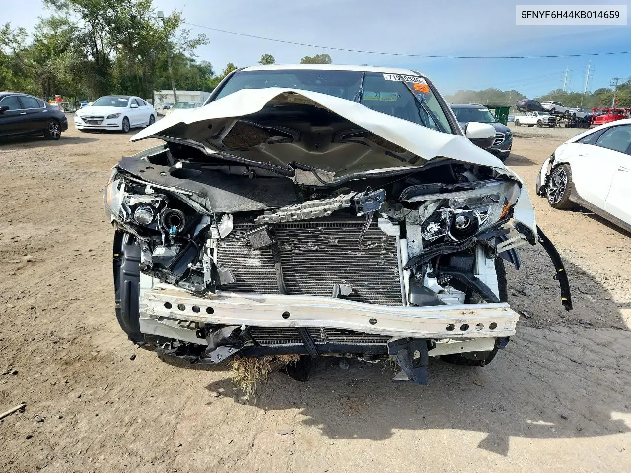 2019 HONDA PILOT VIN 5FNYF6H44KB014659 — фото 5
