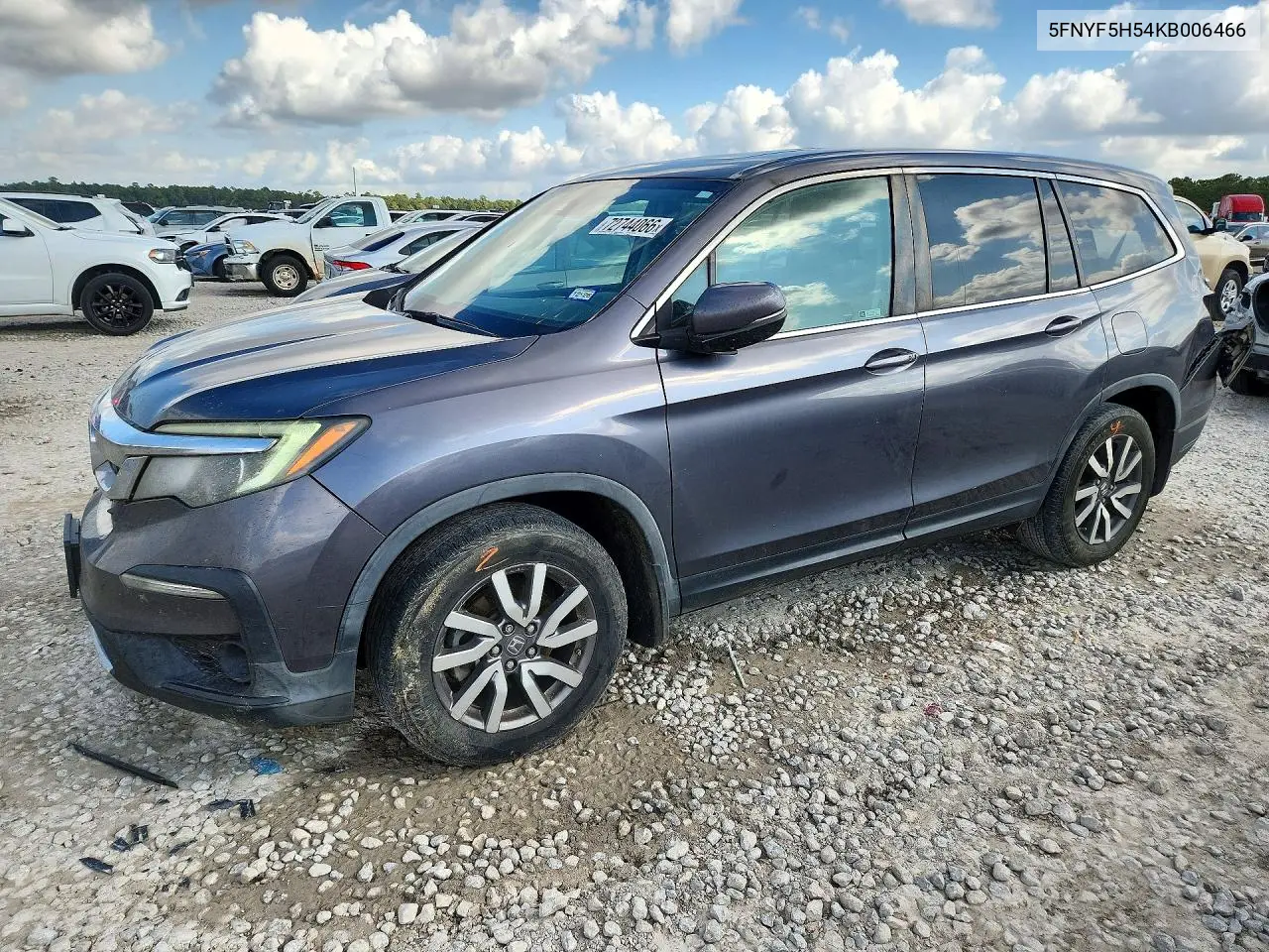 HONDA PILOT 2019, VIN 5FNYF5H54KB006466