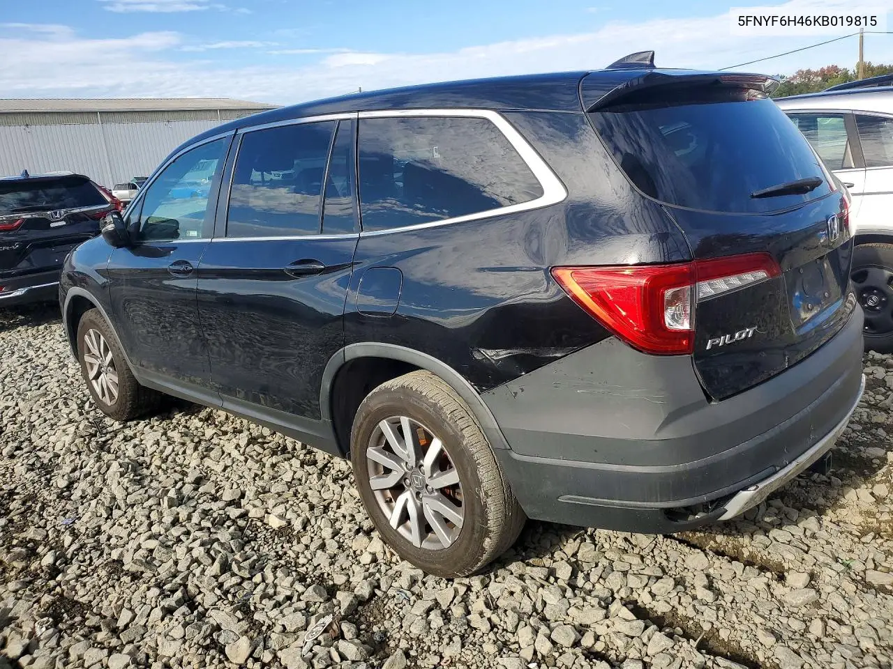2019 HONDA PILOT VIN 5FNYF6H46KB019815 — фото 2