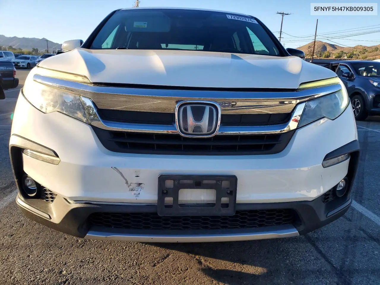 2019 HONDA PILOT VIN 5FNYF5H47KB009305 — фото 5