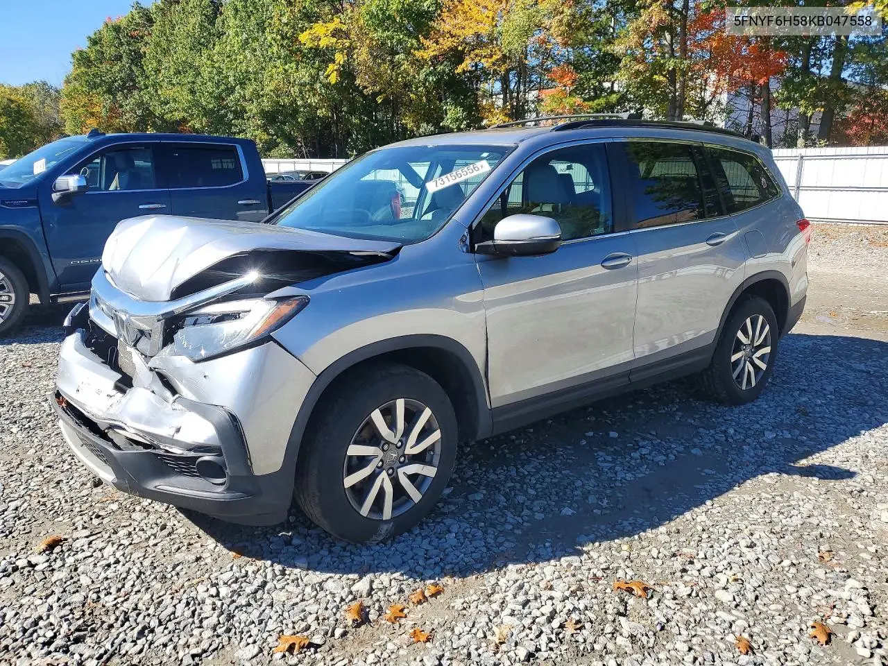 HONDA PILOT 2019, VIN 5FNYF6H58KB047558
