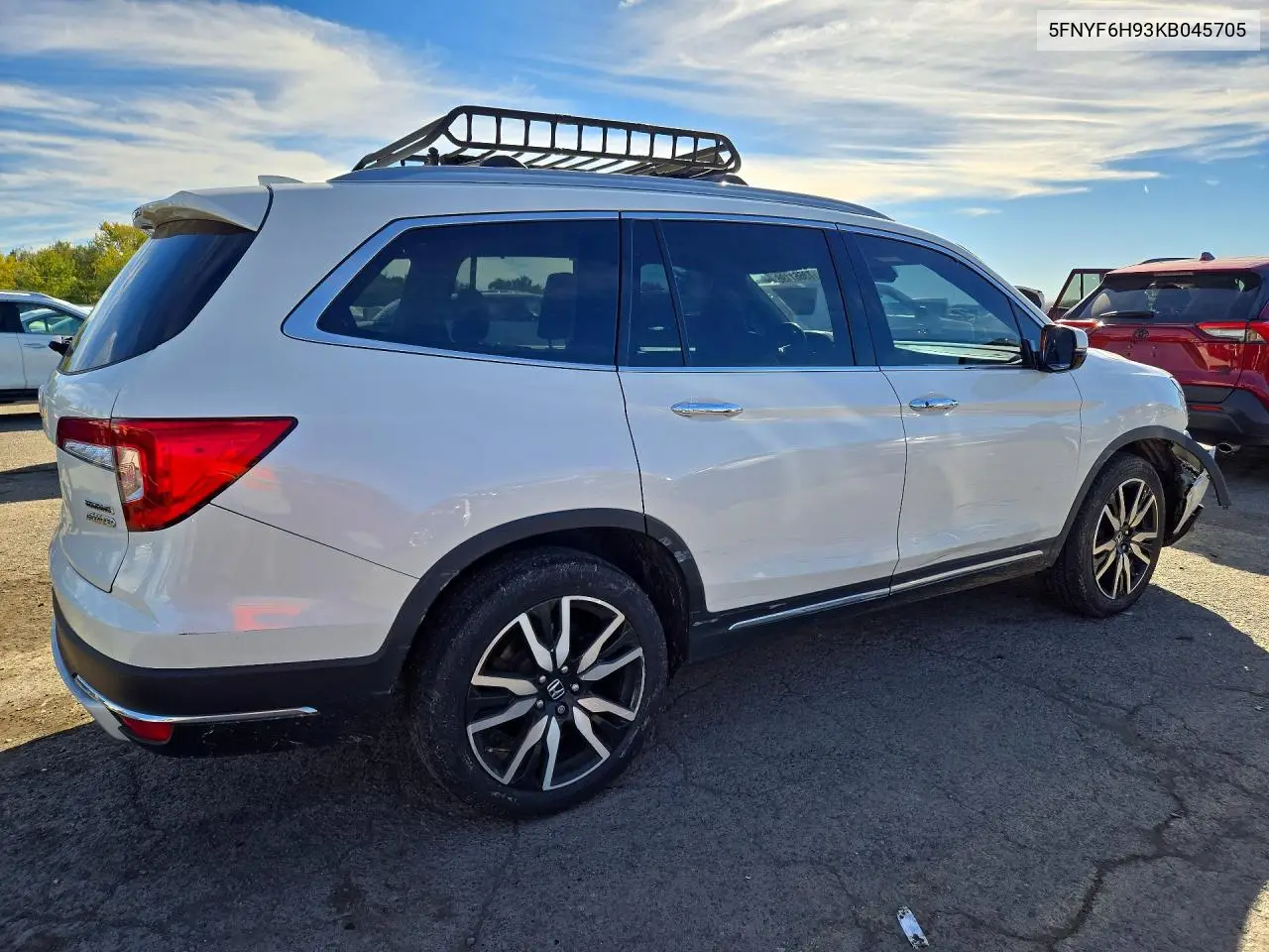 2019 HONDA PILOT VIN 5FNYF6H93KB045705 — фото 3
