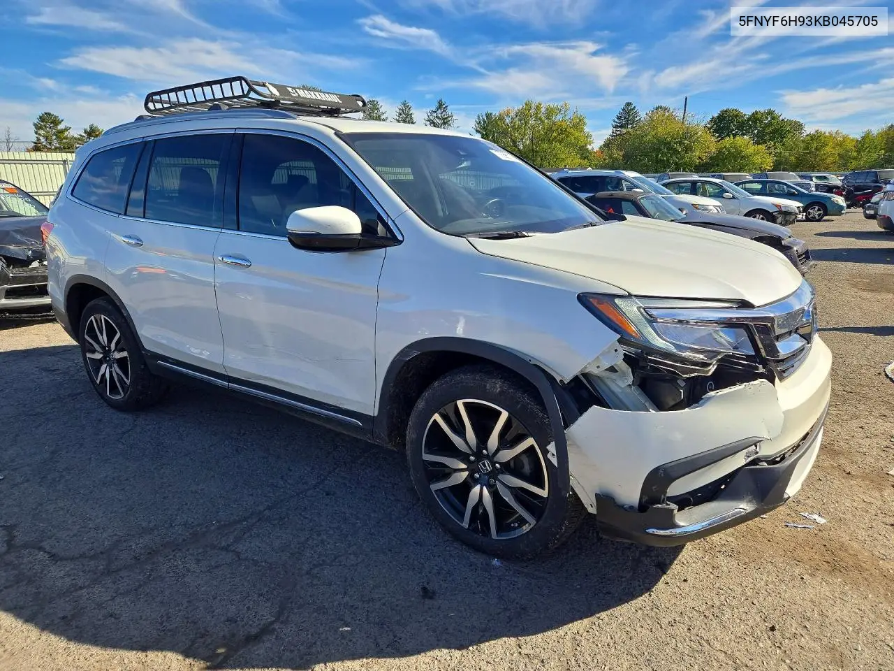2019 HONDA PILOT VIN 5FNYF6H93KB045705 — фото 4