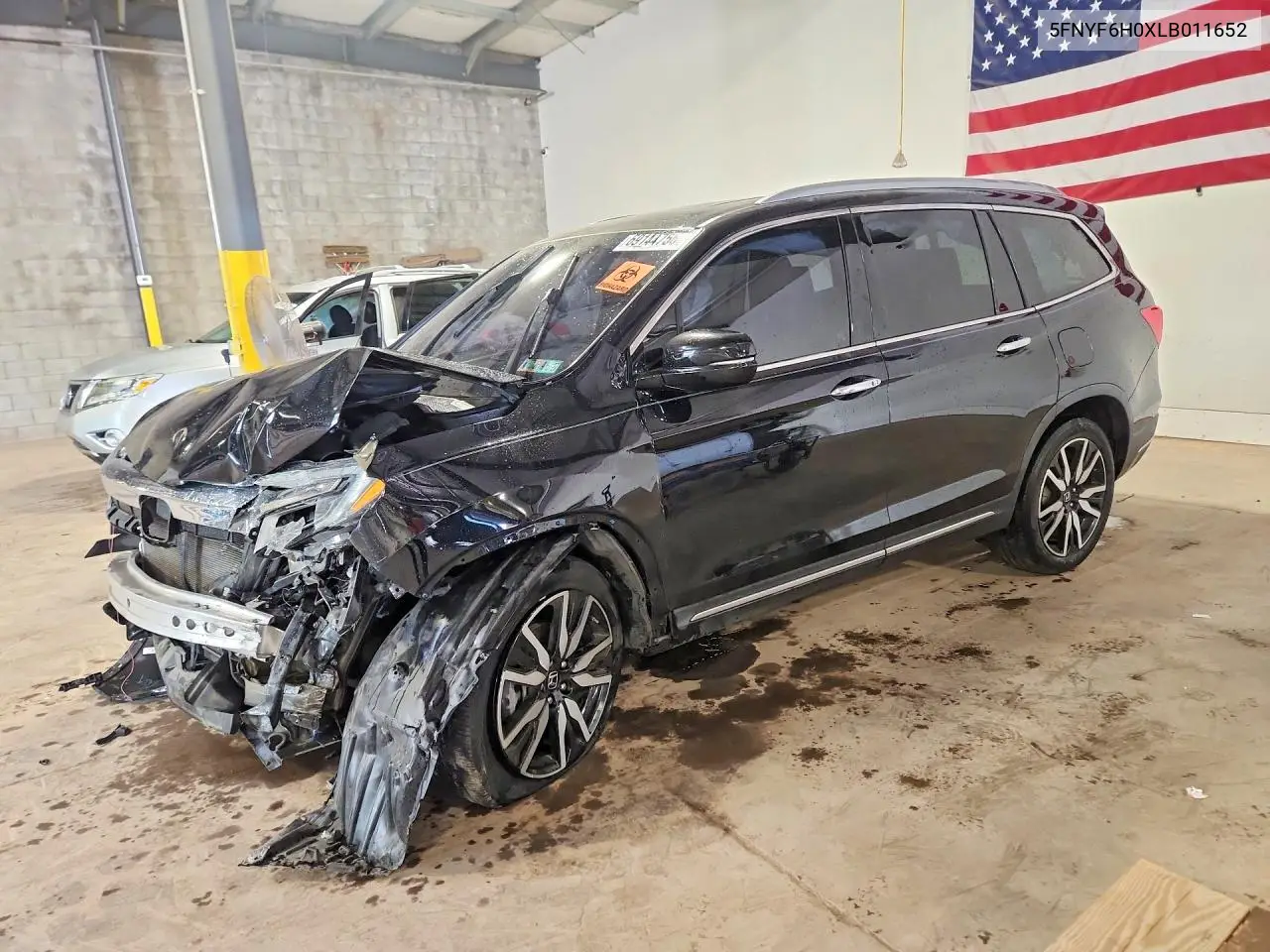 HONDA PILOT 2020, VIN 5FNYF6H0XLB011652