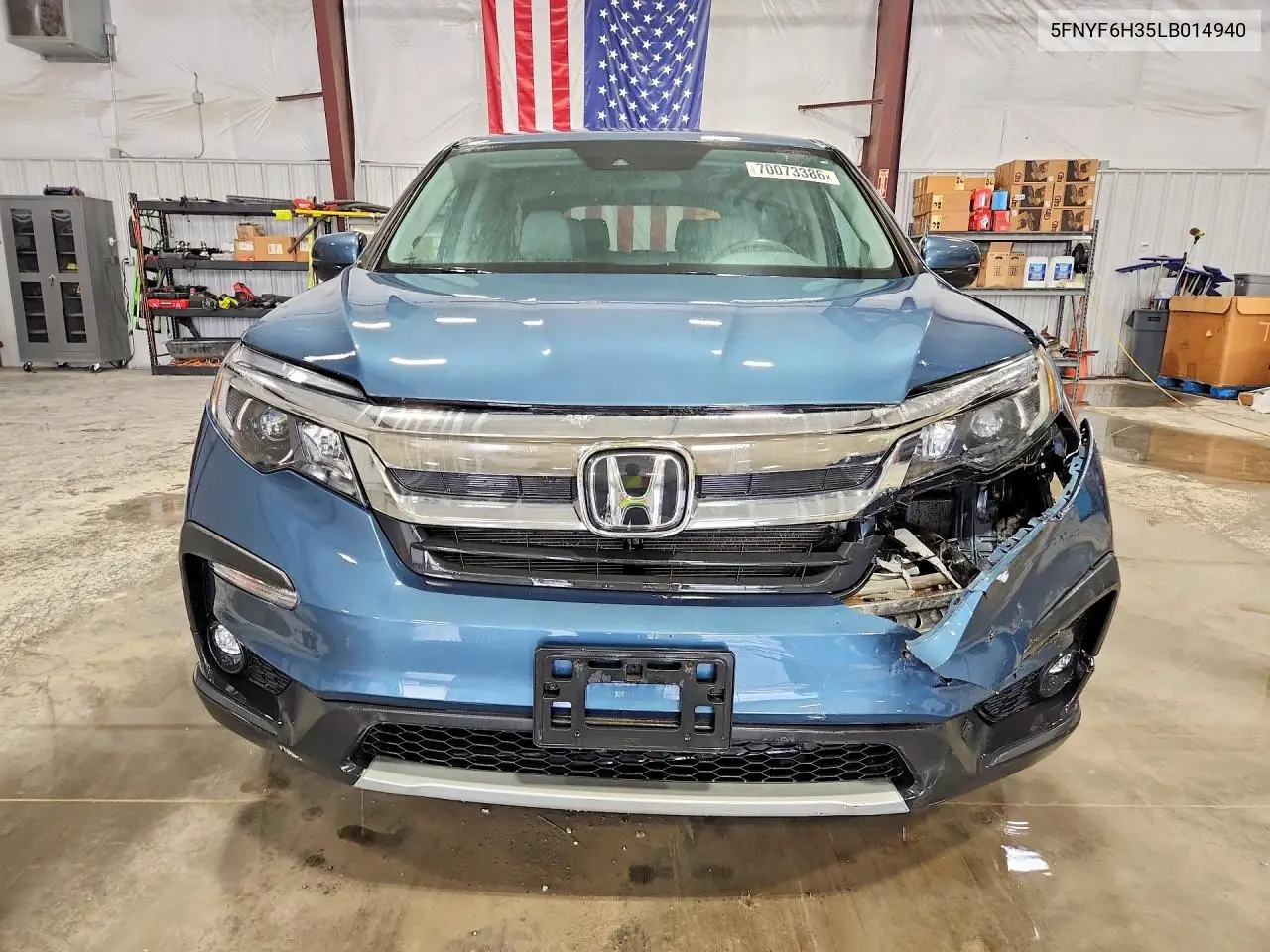 2020 HONDA PILOT VIN 5FNYF6H35LB014940 — фото 5