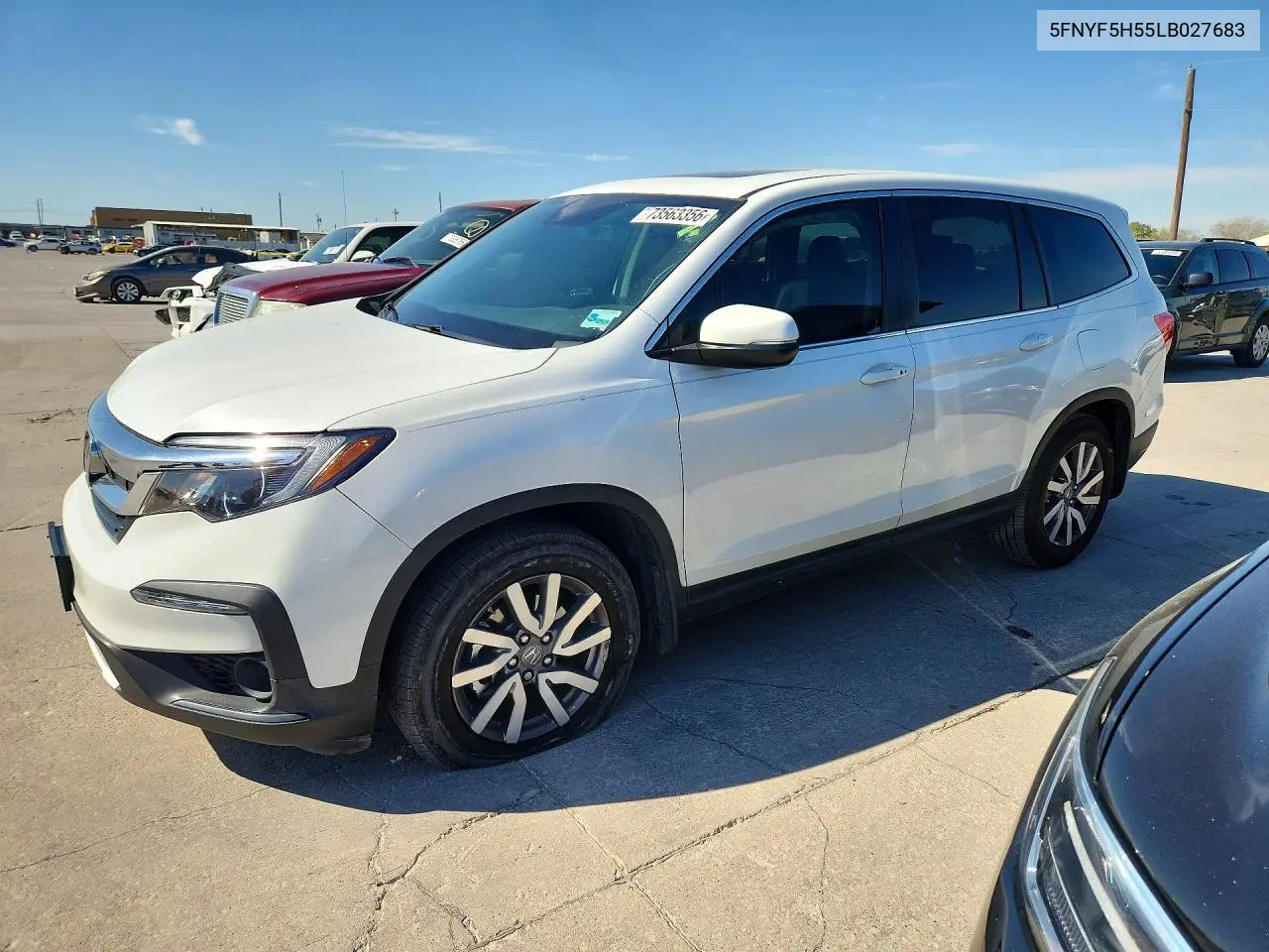 HONDA PILOT 2020, VIN 5FNYF5H55LB027683