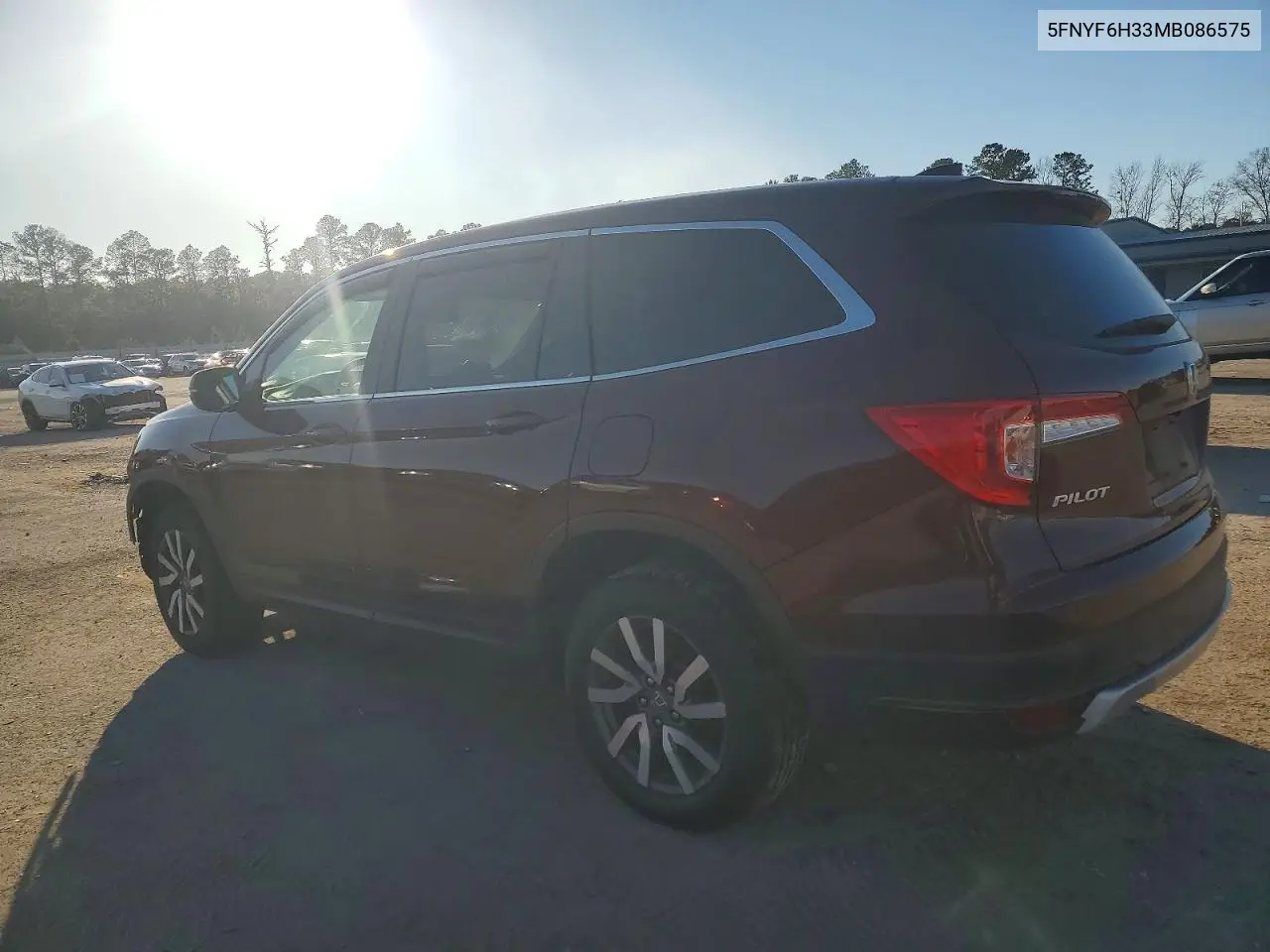 2021 HONDA PILOT VIN 5FNYF6H33MB086575 — фото 2