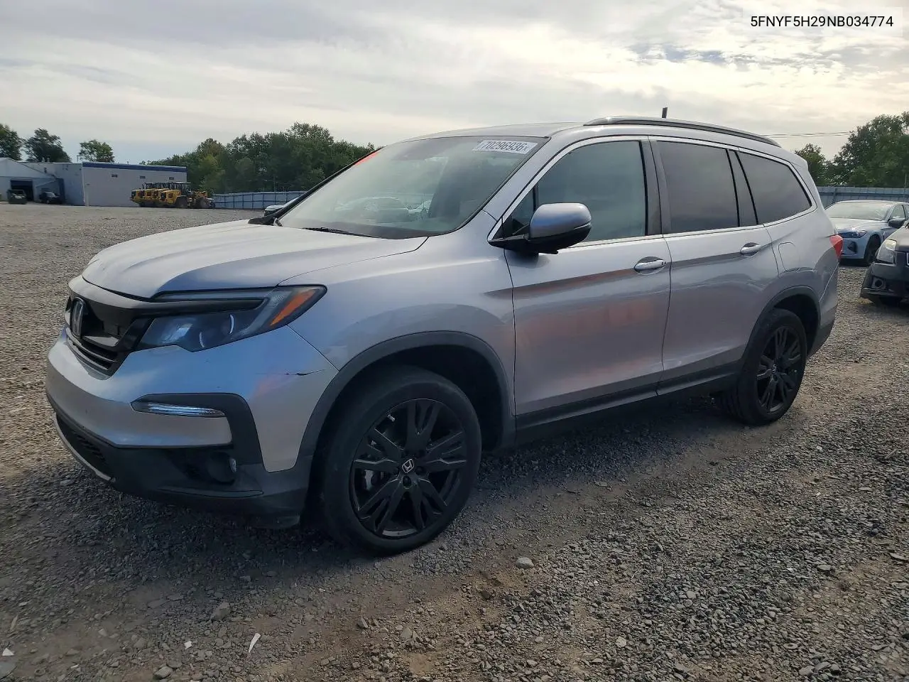 HONDA PILOT 2022, VIN 5FNYF5H29NB034774
