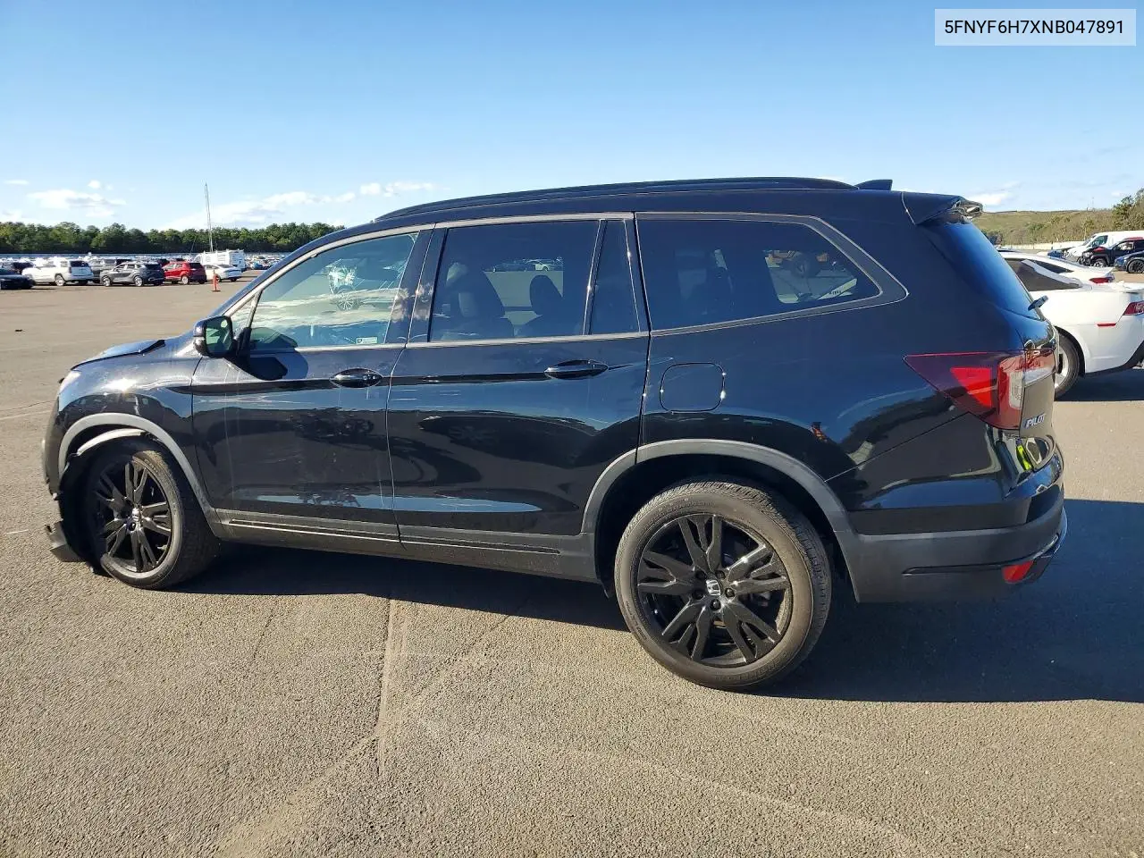 2022 HONDA PILOT VIN 5FNYF6H7XNB047891 — фото 2
