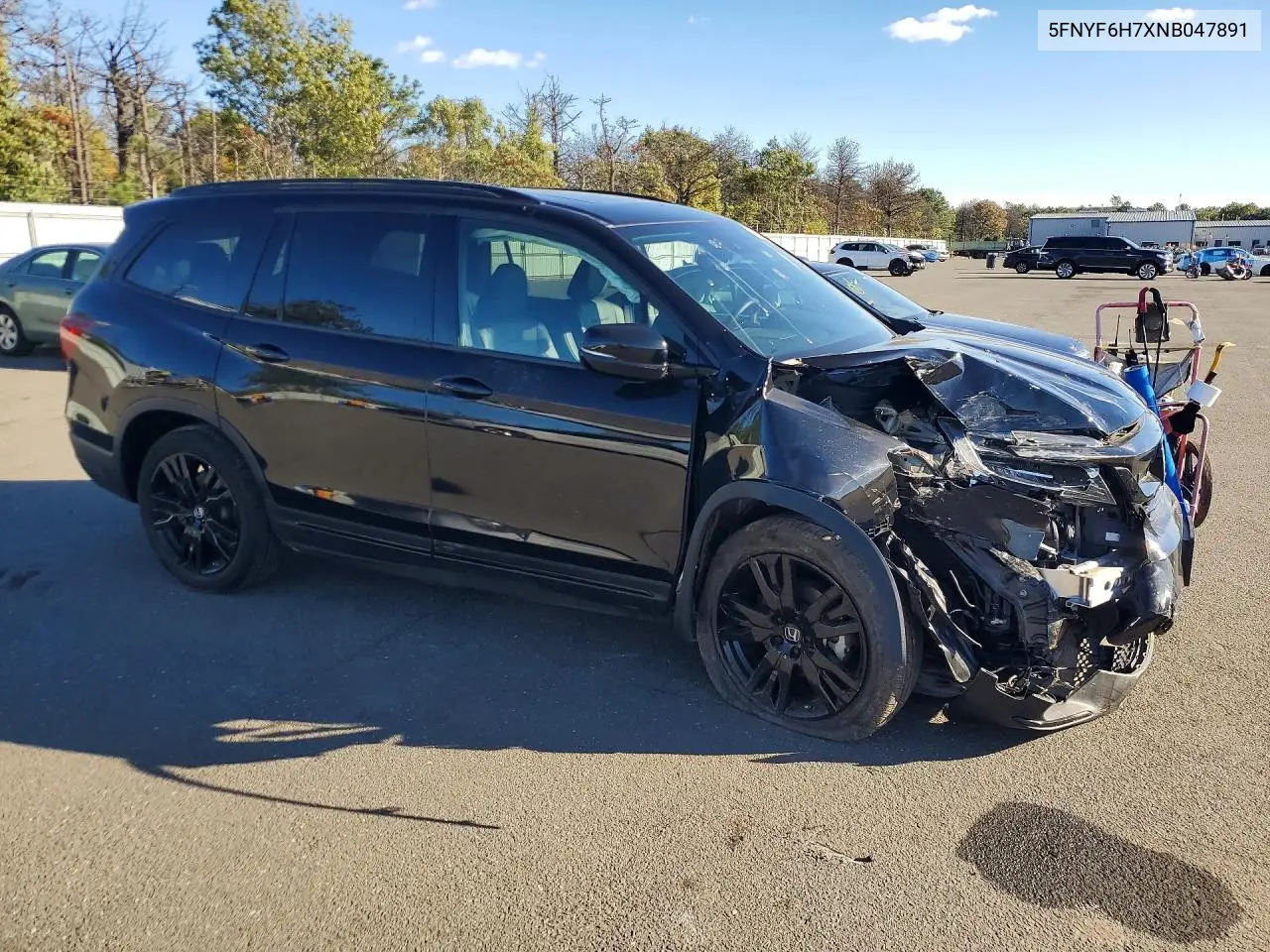 2022 HONDA PILOT VIN 5FNYF6H7XNB047891 — фото 4