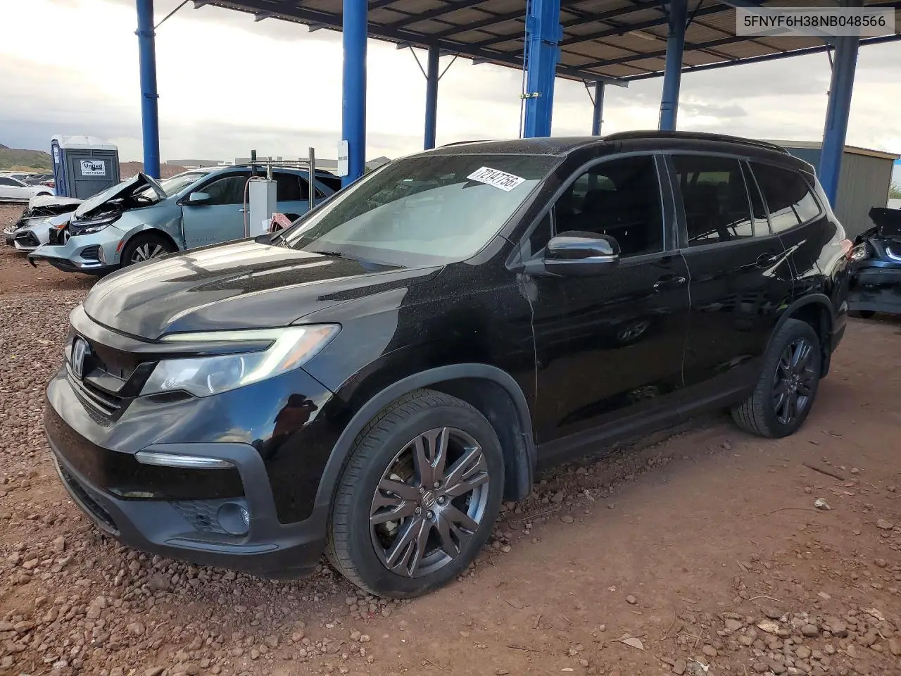 HONDA PILOT 2022, VIN 5FNYF6H38NB048566