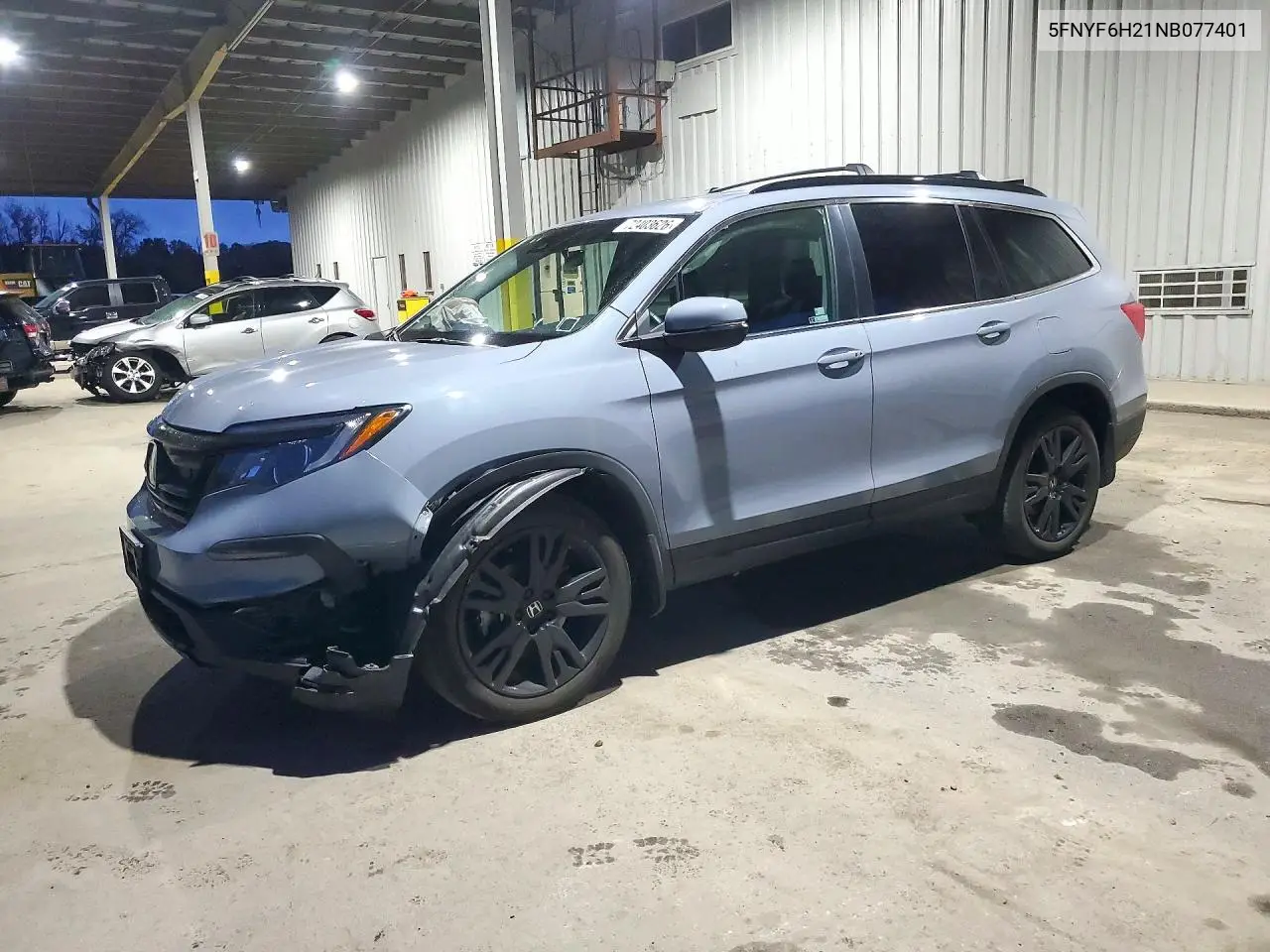 HONDA PILOT 2022, VIN 5FNYF6H21NB077401