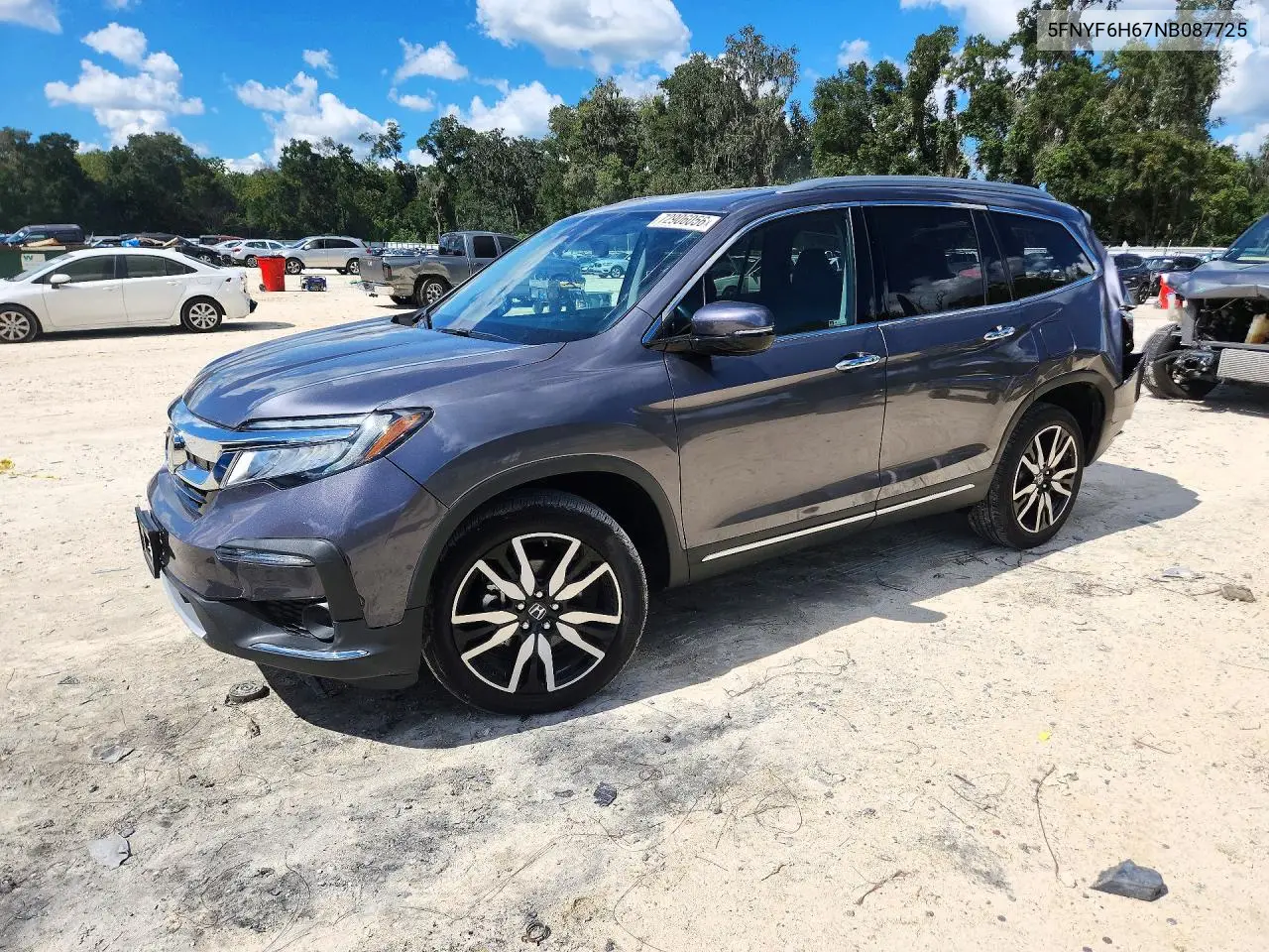 HONDA PILOT 2022, VIN 5FNYF6H67NB087725