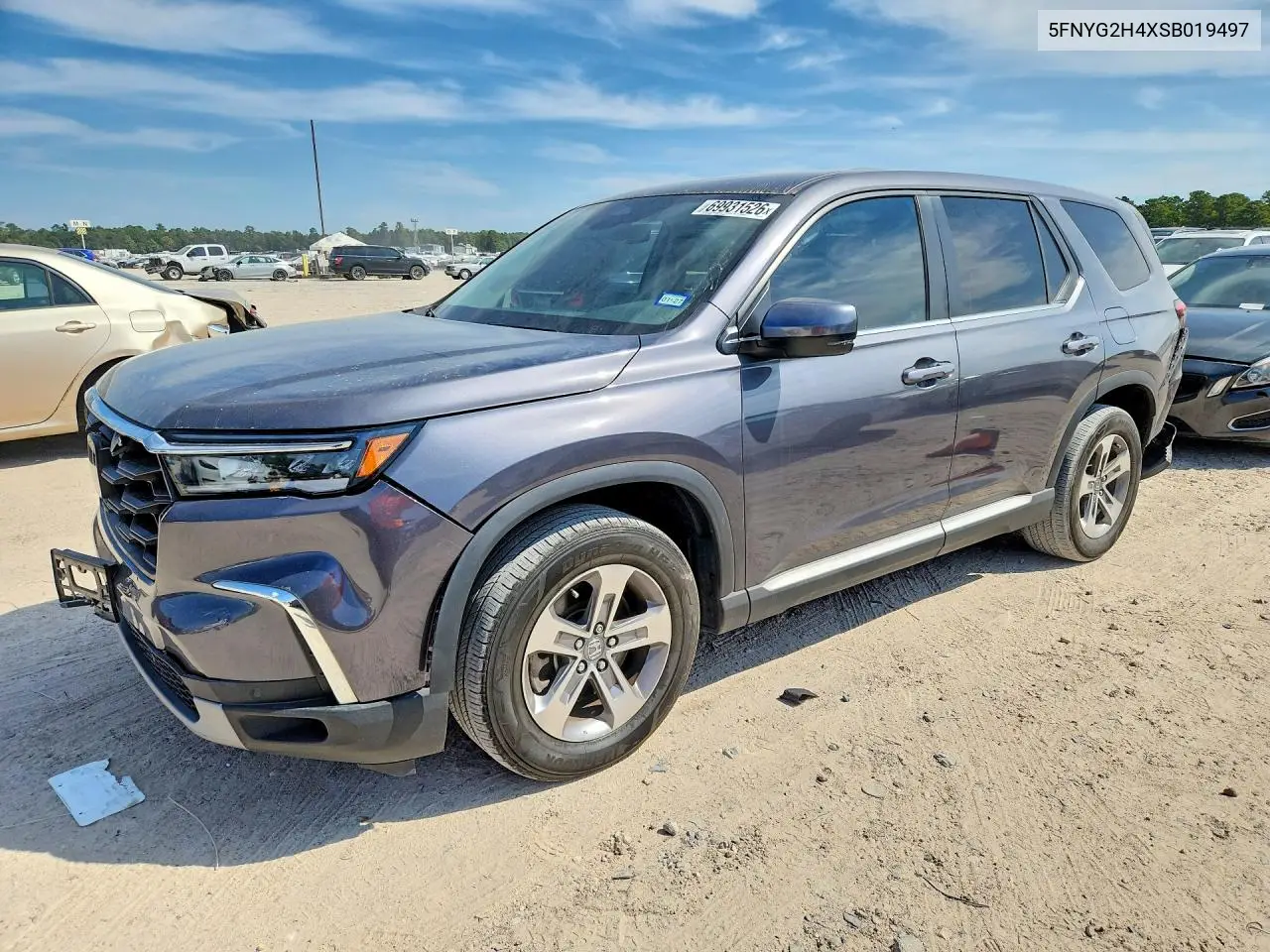HONDA PILOT 2025, VIN 5FNYG2H4XSB019497