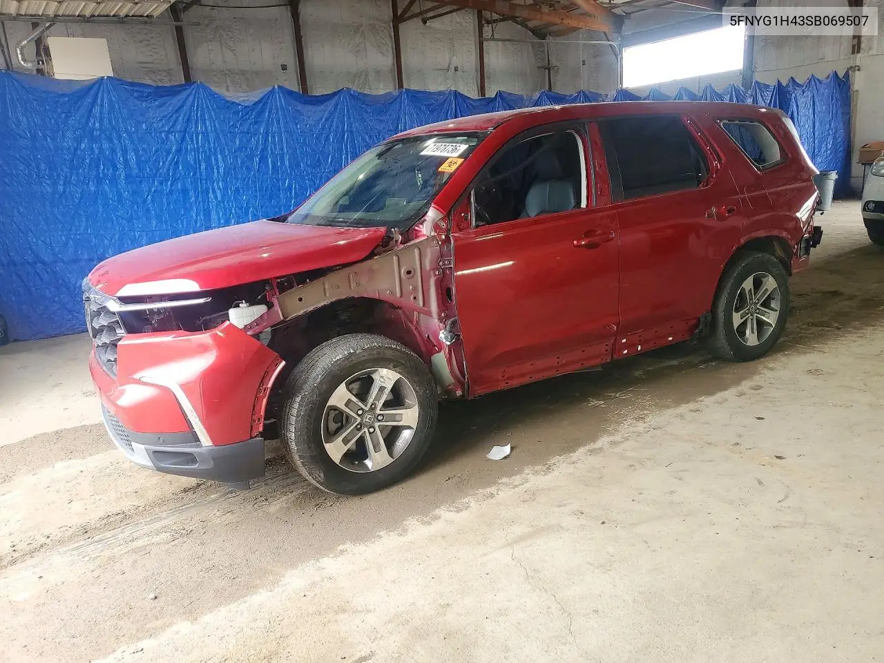 HONDA PILOT 2025, VIN 5FNYG1H43SB069507
