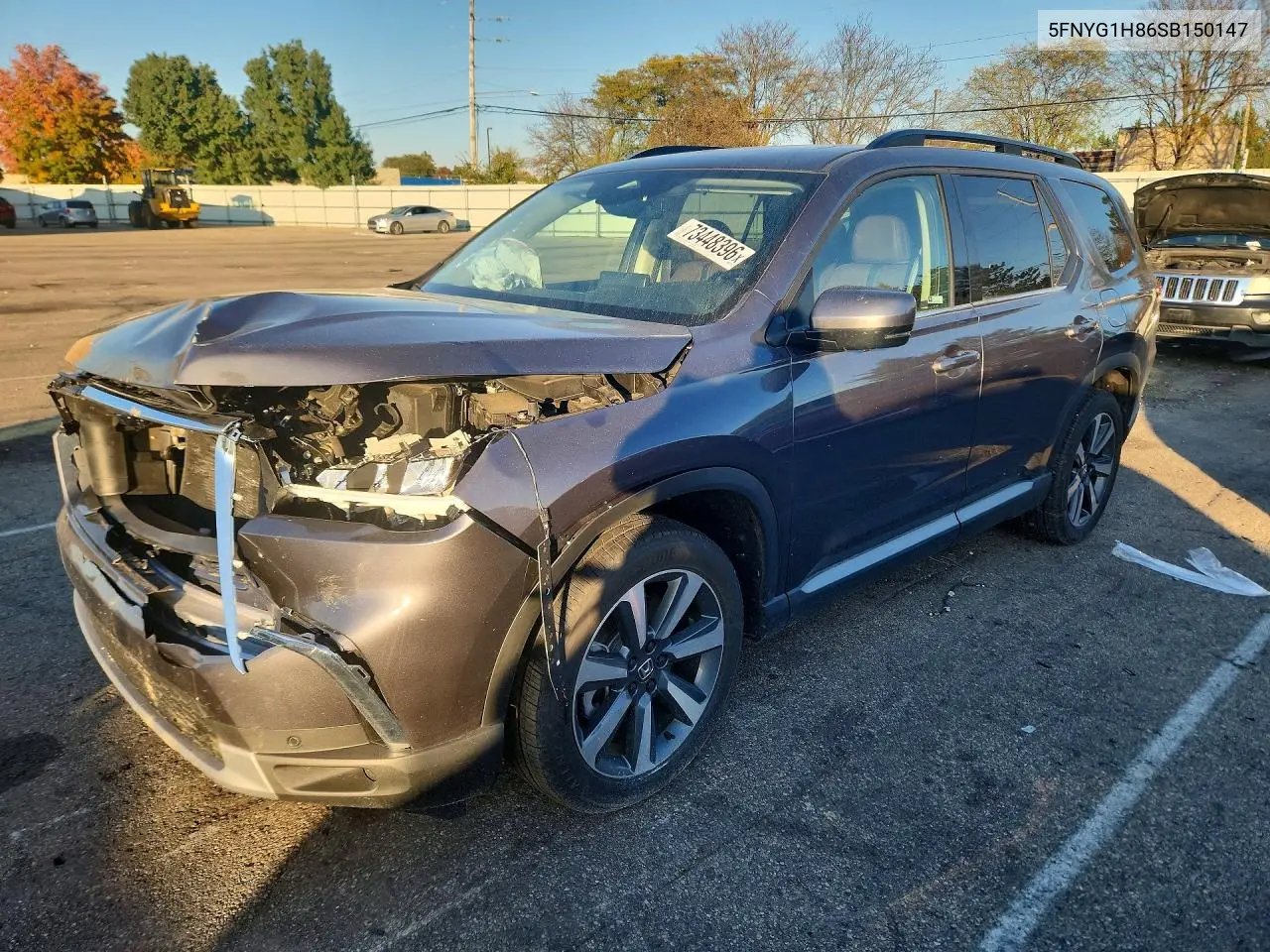 HONDA PILOT 2025, VIN 5FNYG1H86SB150147