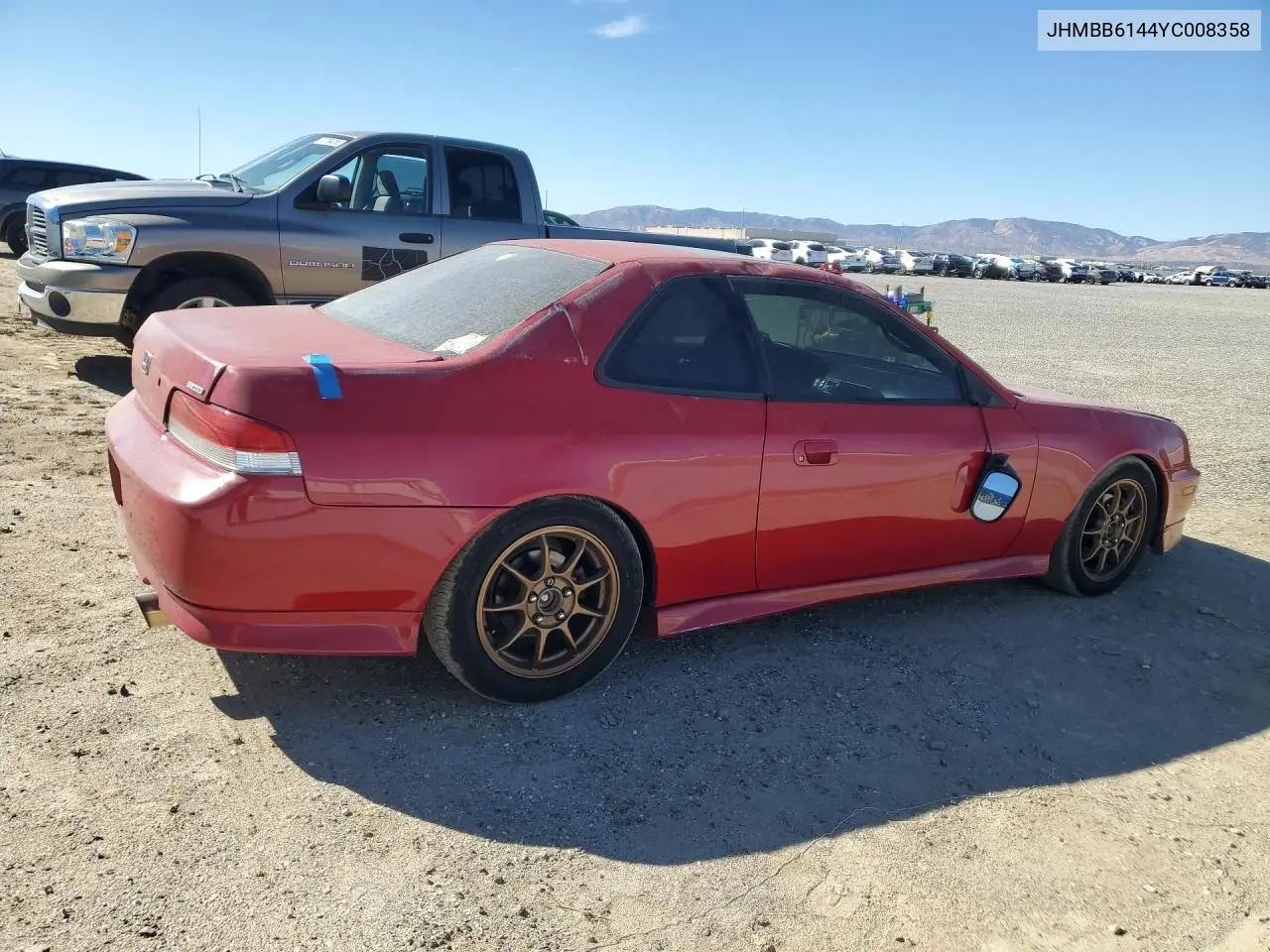 2000 HONDA PRELUDE VIN JHMBB6144YC008358 — фото 3