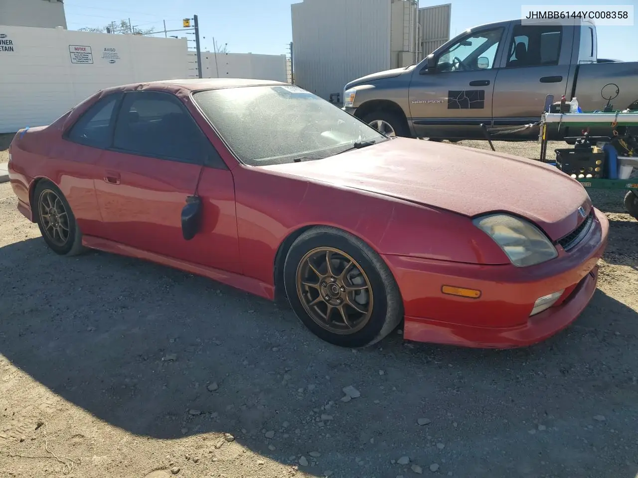 2000 HONDA PRELUDE VIN JHMBB6144YC008358 — фото 4