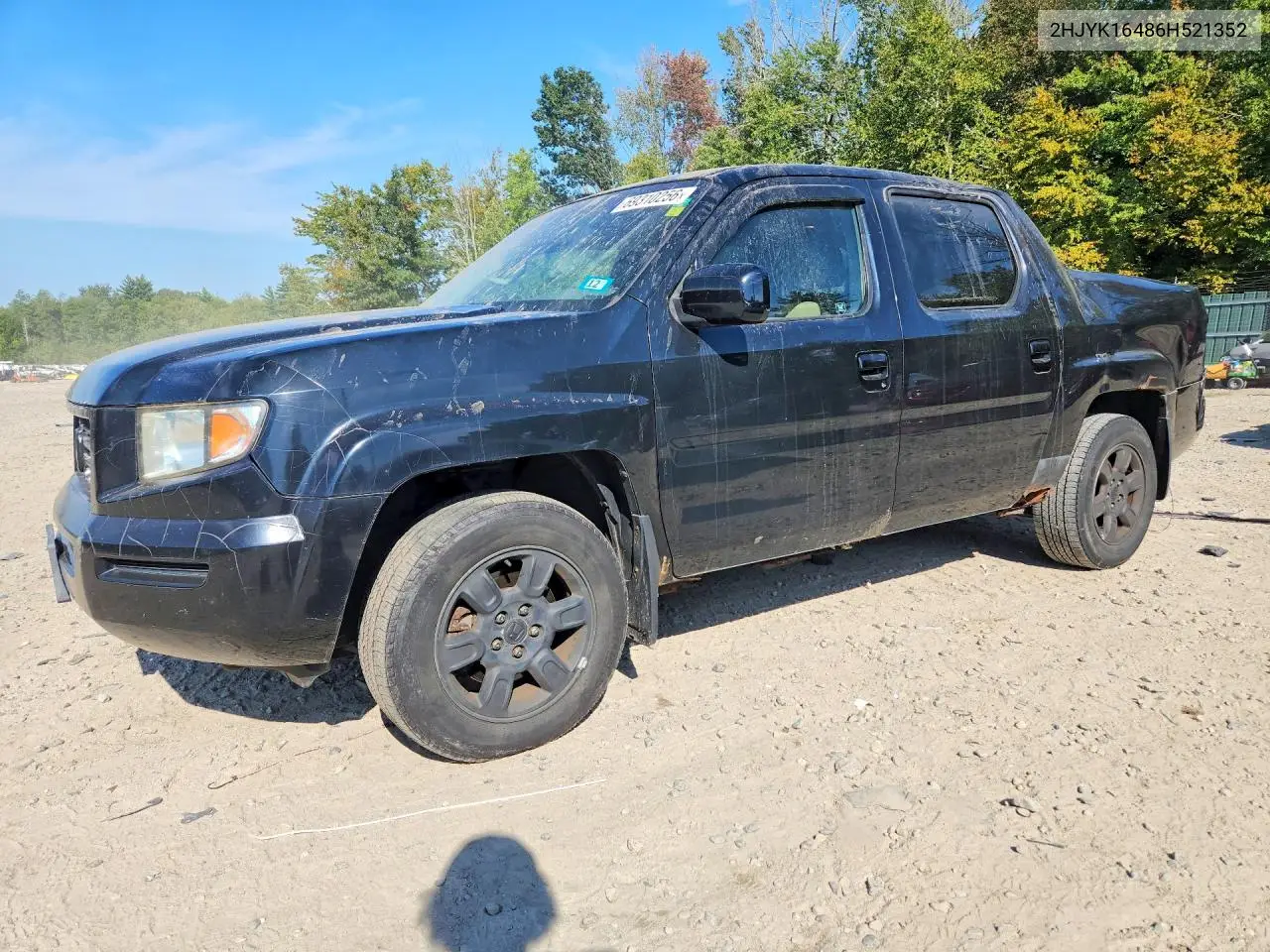 HONDA RIDGELINE 2006, VIN 2HJYK16486H521352