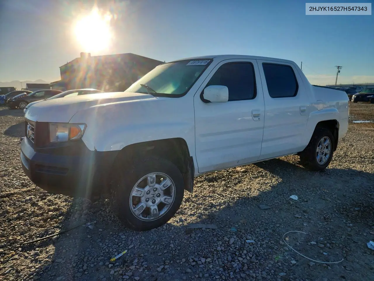 HONDA RIDGELINE 2007, VIN 2HJYK16527H547343