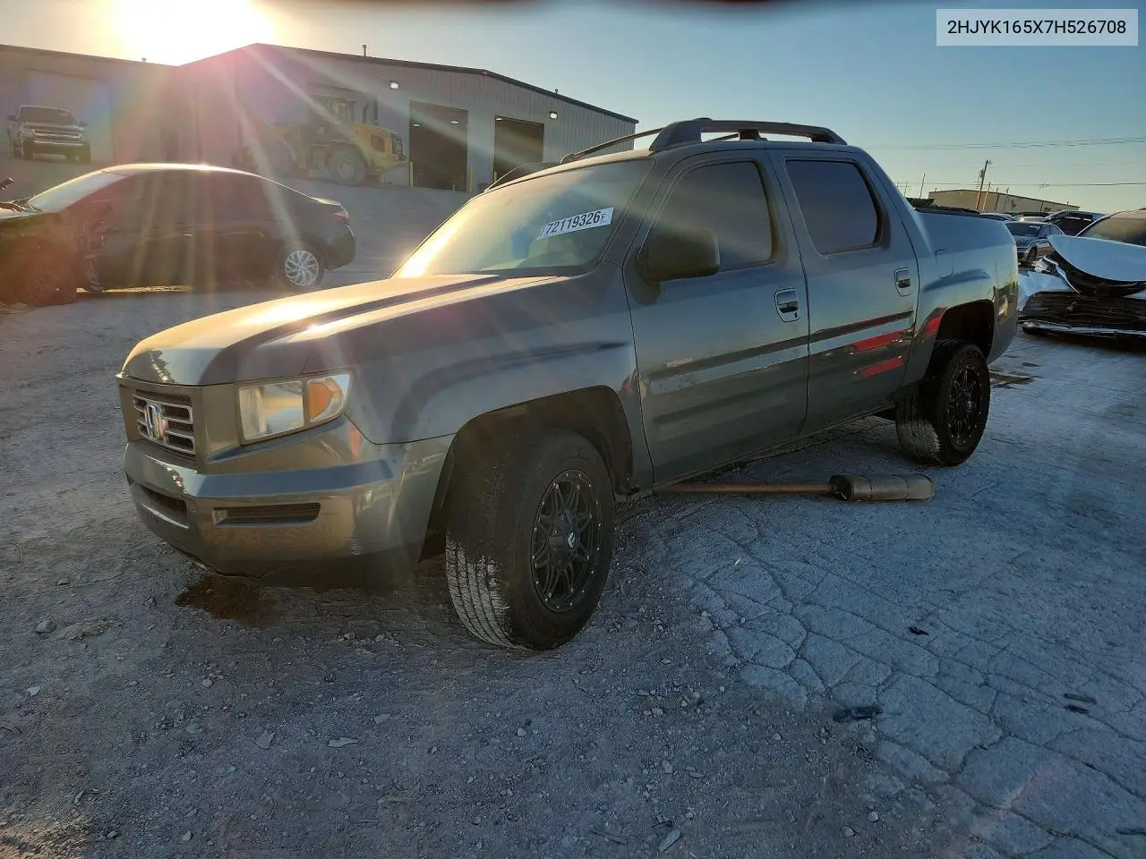 HONDA RIDGELINE 2007, VIN 2HJYK165X7H526708