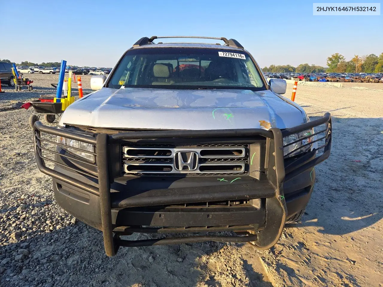 2007 HONDA RIDGELINE VIN 2HJYK16467H532142 — фото 5