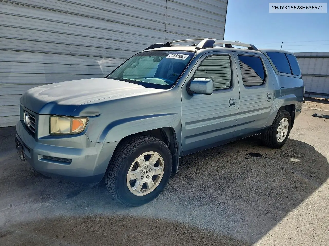 HONDA RIDGELINE 2008, VIN 2HJYK16528H536571