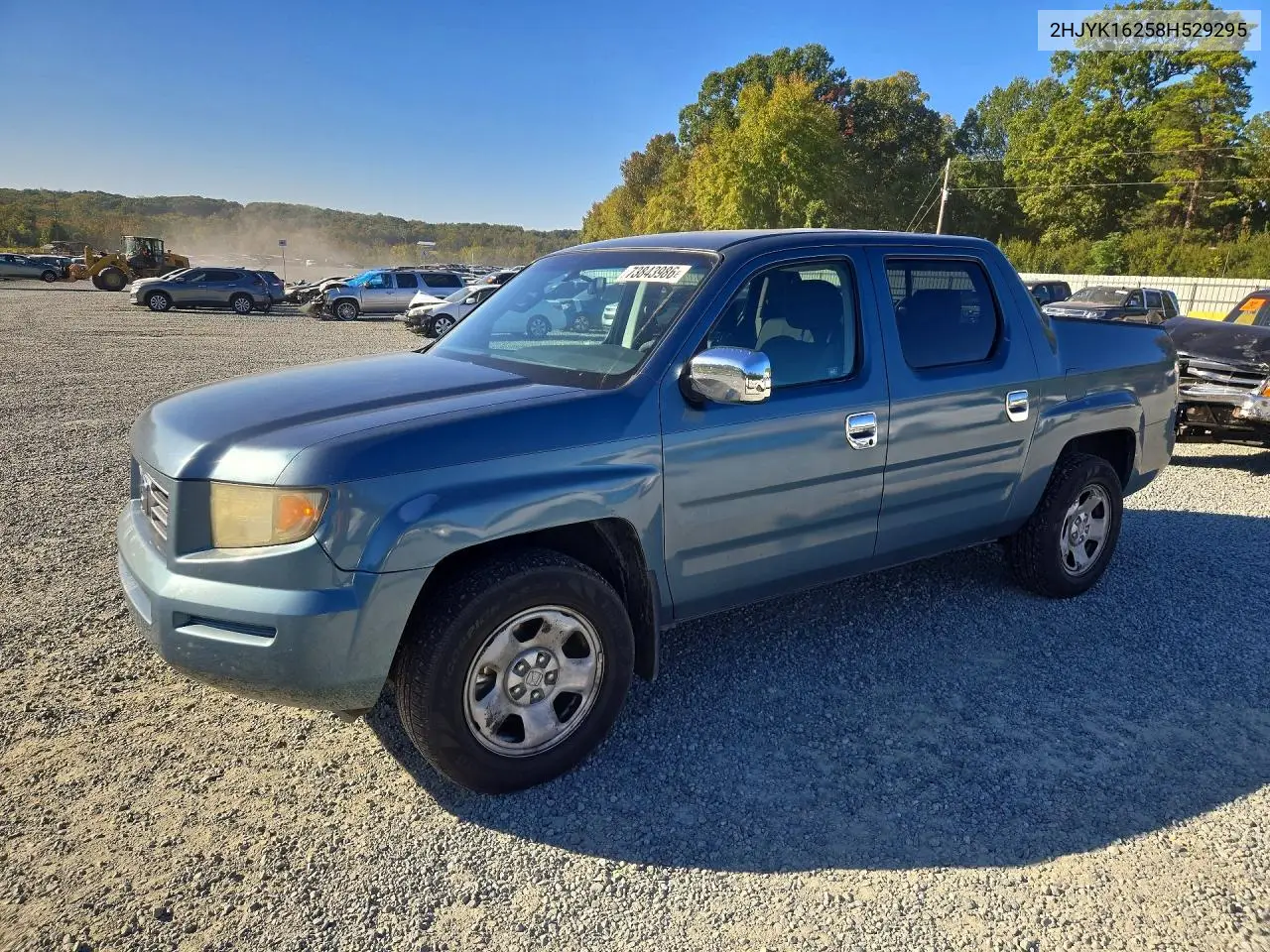 HONDA RIDGELINE 2008, VIN 2HJYK16258H529295
