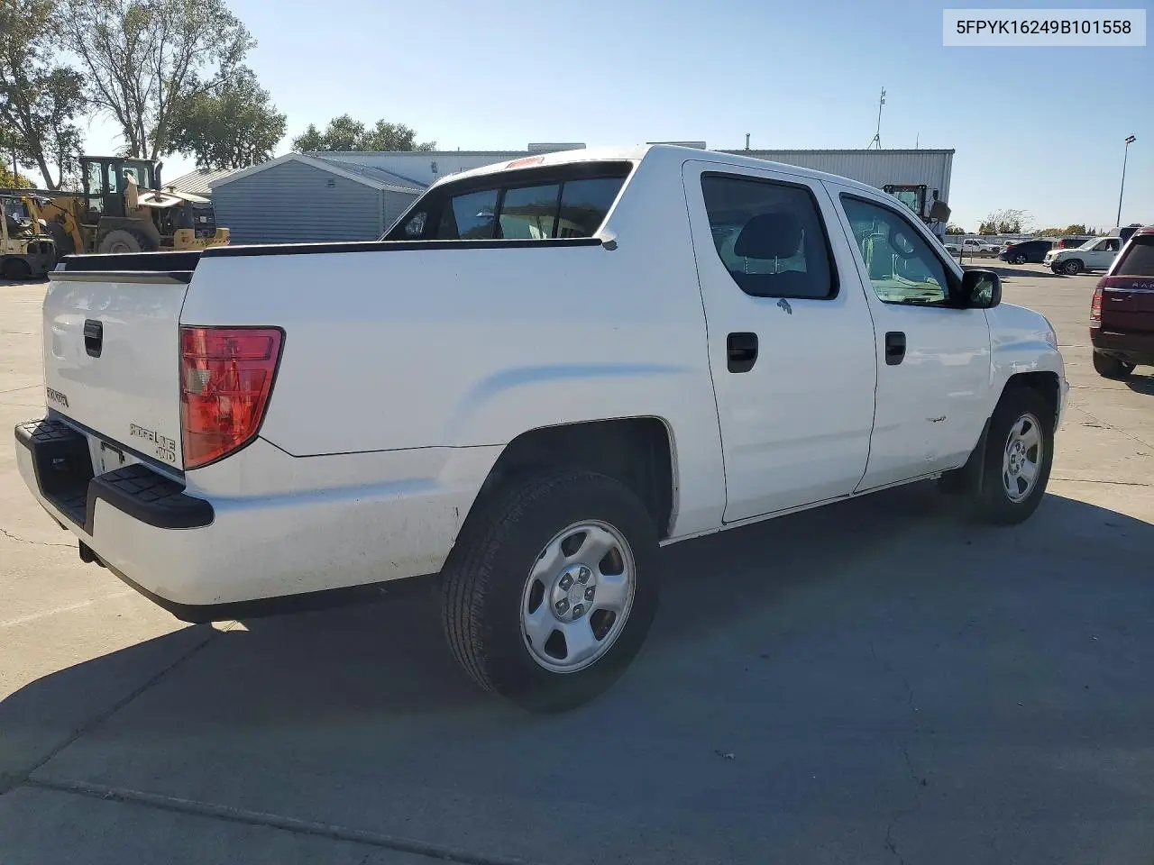 2009 HONDA RIDGELINE VIN 5FPYK16249B101558 — фото 3