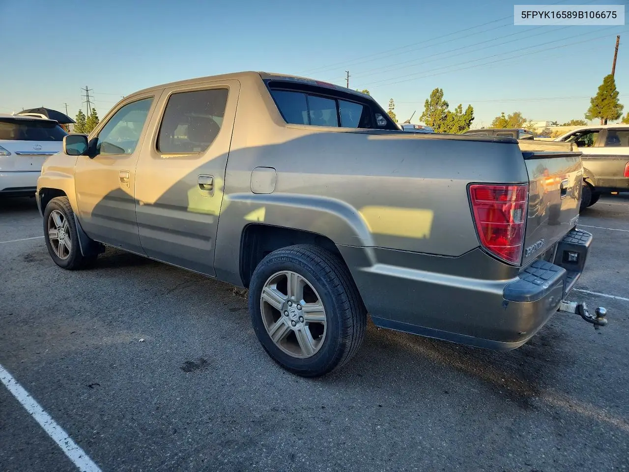 2009 HONDA RIDGELINE VIN 5FPYK16589B106675 — фото 2