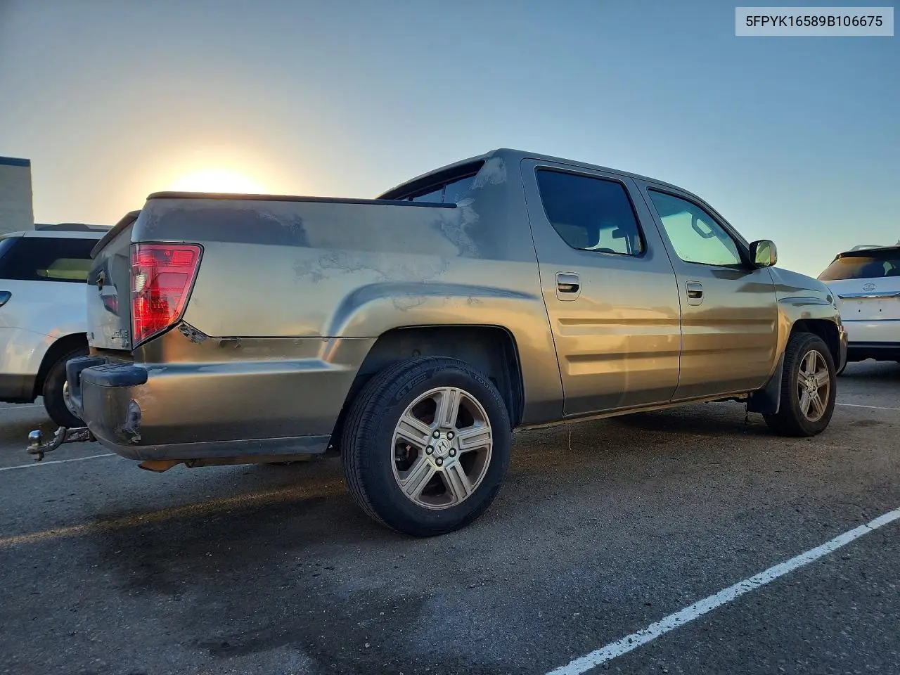 2009 HONDA RIDGELINE VIN 5FPYK16589B106675 — фото 3