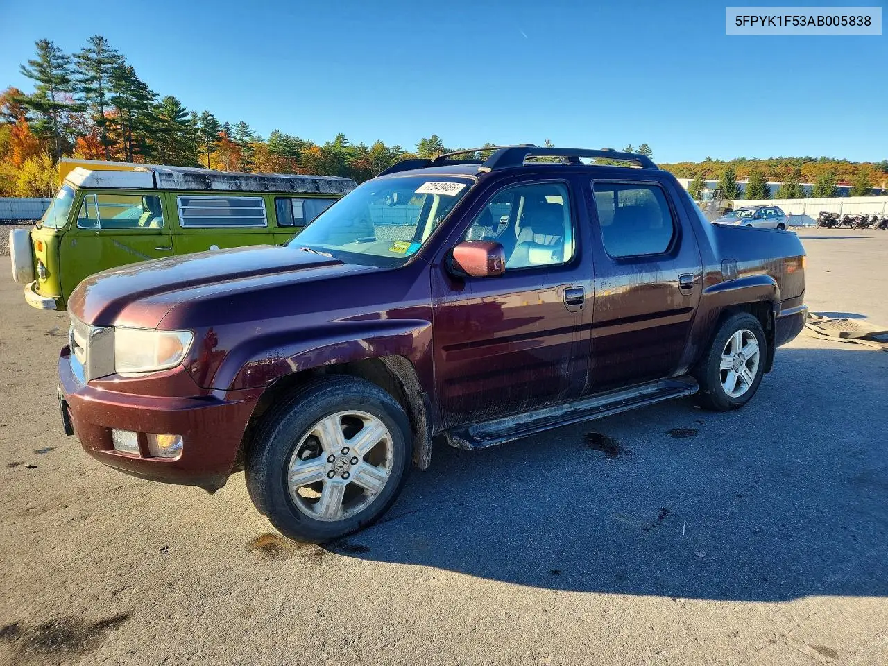 HONDA RIDGELINE 2010, VIN 5FPYK1F53AB005838
