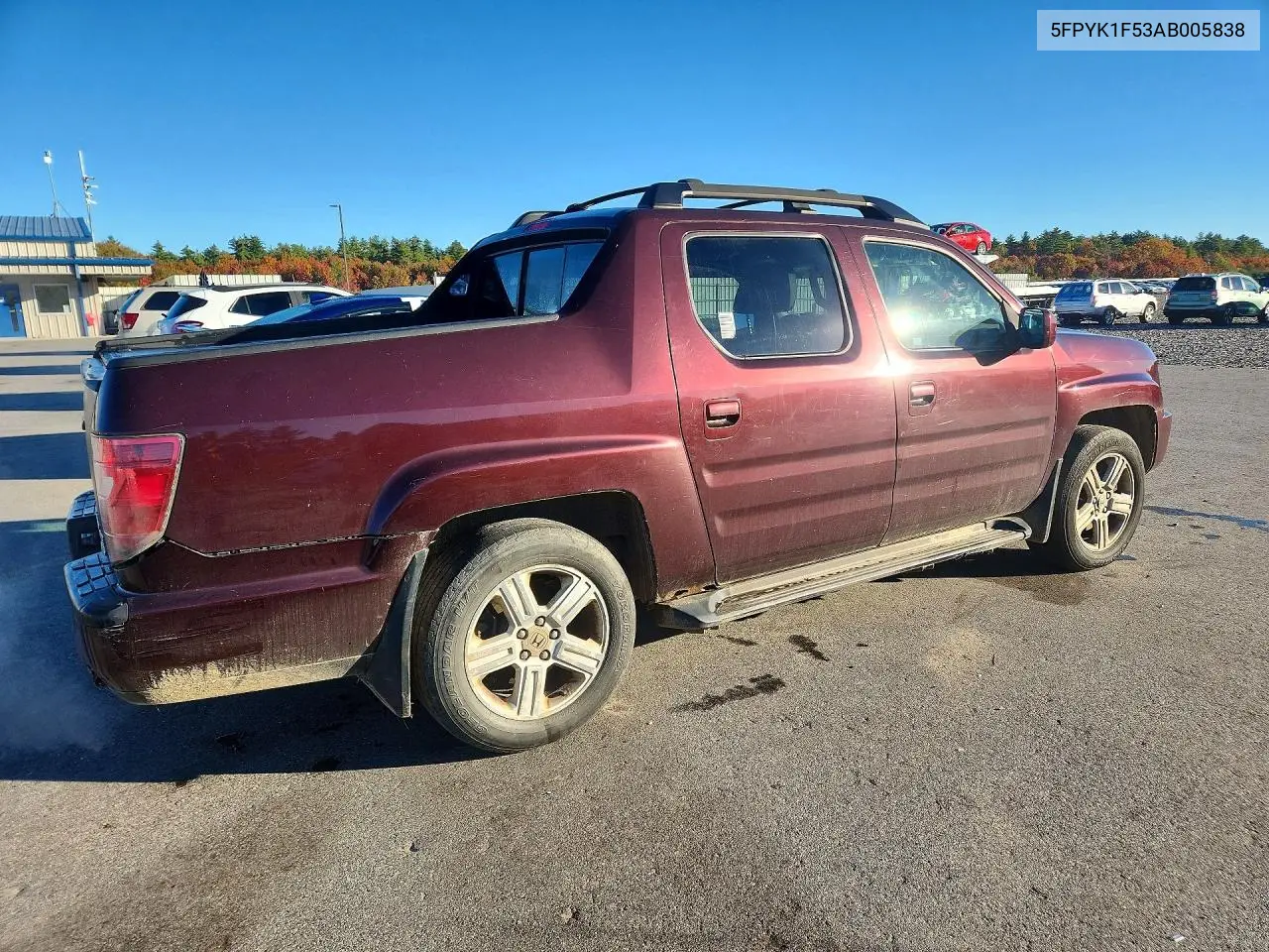 2010 HONDA RIDGELINE VIN 5FPYK1F53AB005838 — фото 3
