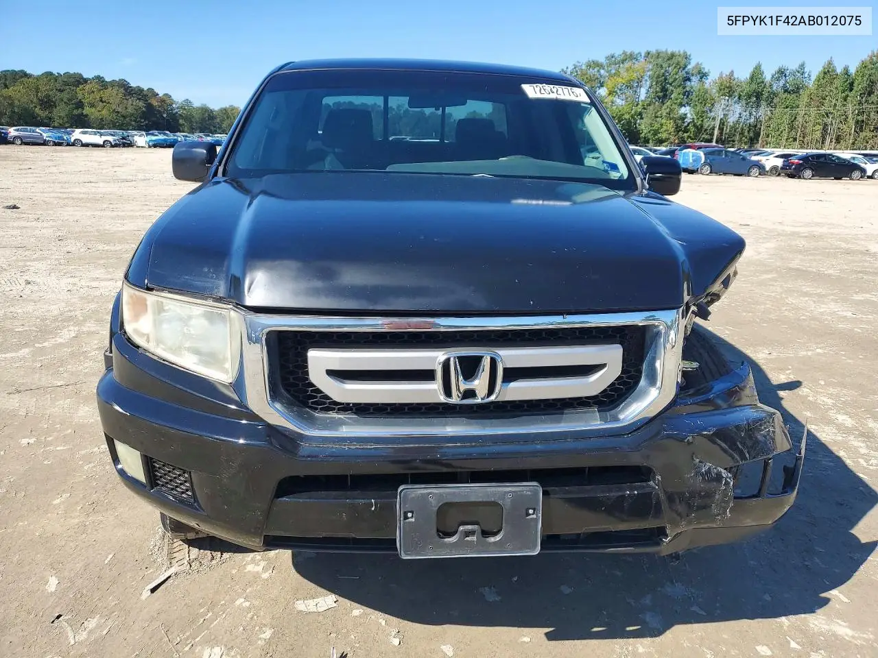 2010 HONDA RIDGELINE VIN 5FPYK1F42AB012075 — фото 5