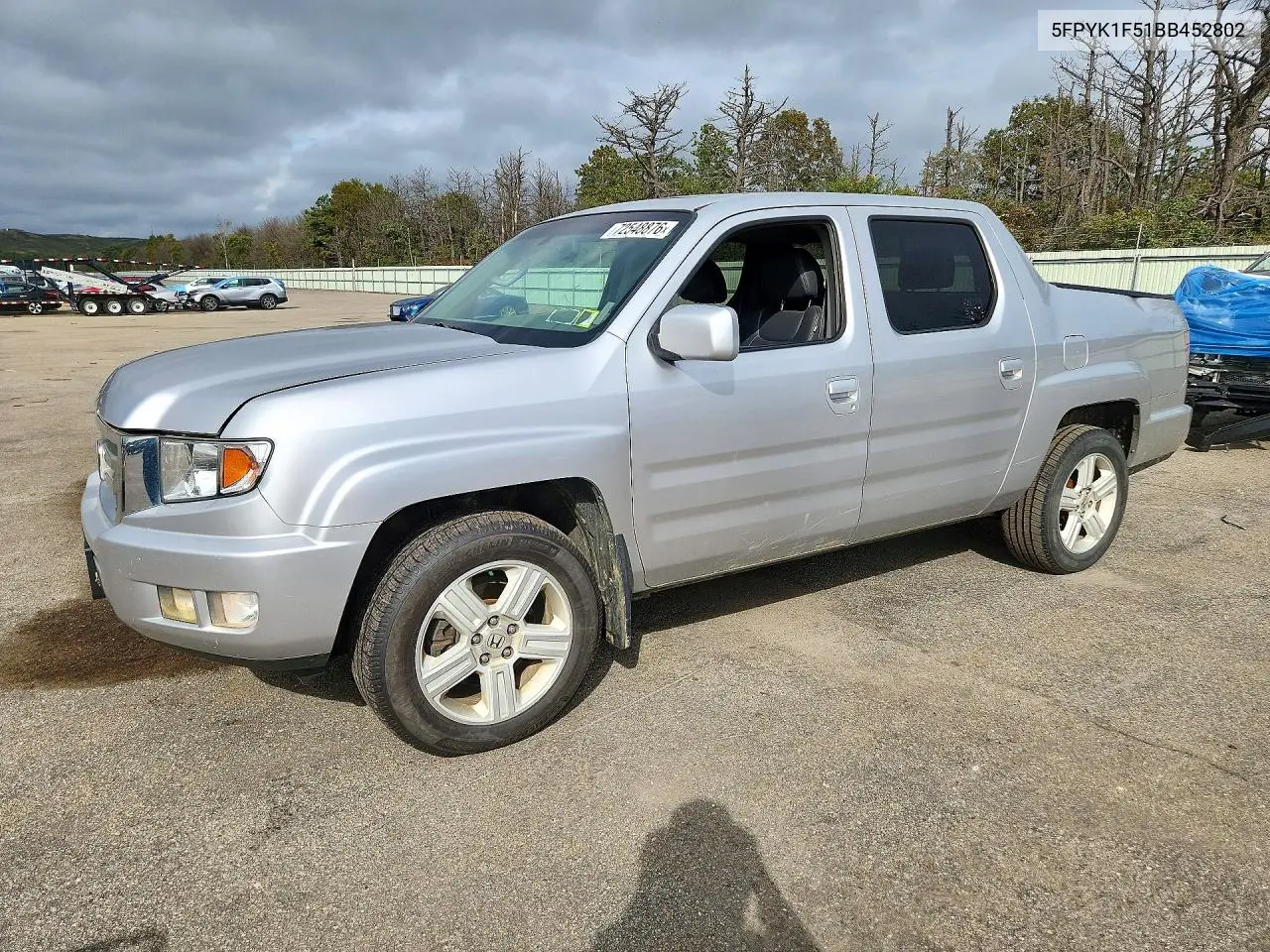 HONDA RIDGELINE 2011, VIN 5FPYK1F51BB452802