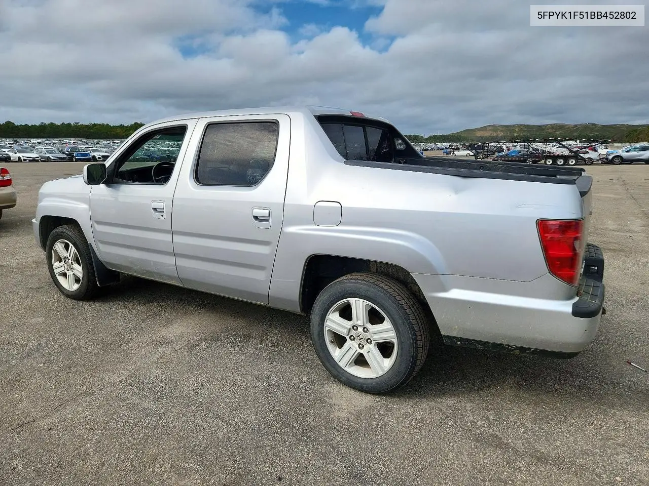 2011 HONDA RIDGELINE VIN 5FPYK1F51BB452802 — фото 2