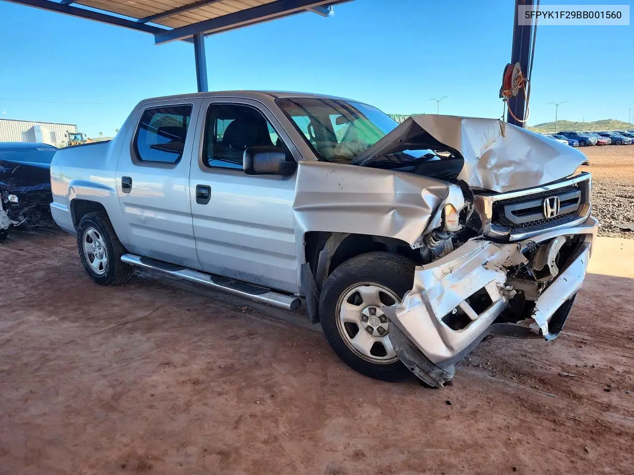 2011 HONDA RIDGELINE VIN 5FPYK1F29BB001560 — фото 4