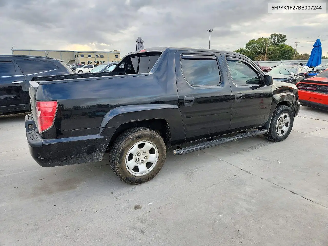 2011 HONDA RIDGELINE VIN 5FPYK1F27BB007244 — фото 3