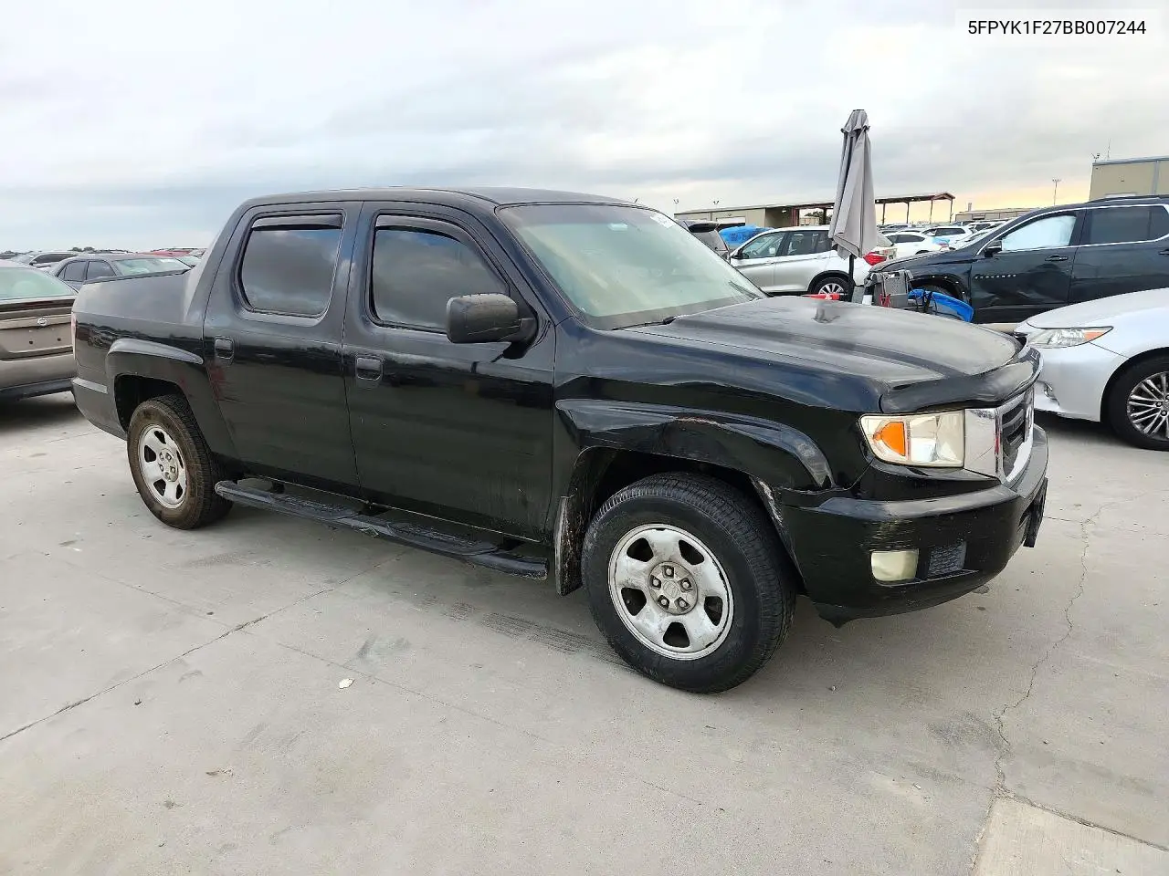 2011 HONDA RIDGELINE VIN 5FPYK1F27BB007244 — фото 4