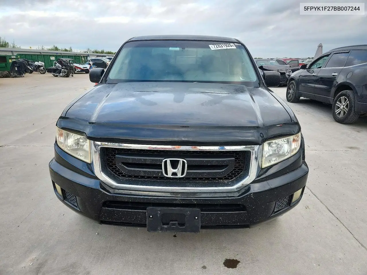 2011 HONDA RIDGELINE VIN 5FPYK1F27BB007244 — фото 5
