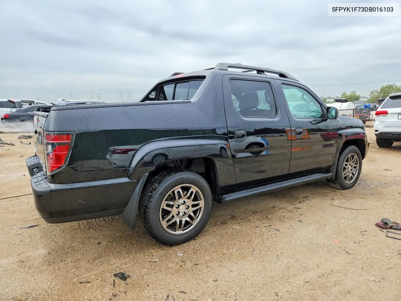 2013 HONDA RIDGELINE VIN 5FPYK1F73DB016103 — фото 3
