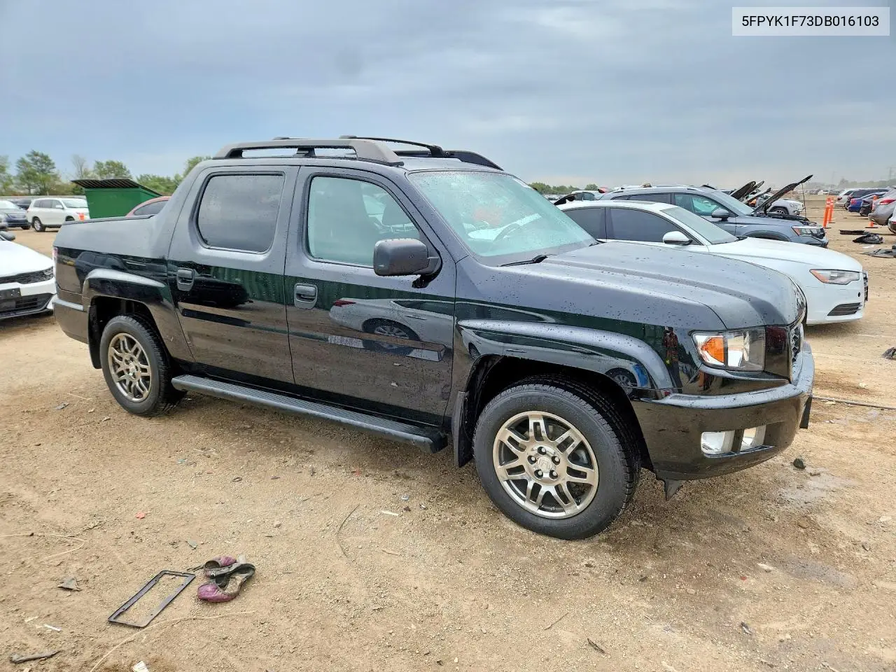 2013 HONDA RIDGELINE VIN 5FPYK1F73DB016103 — фото 4