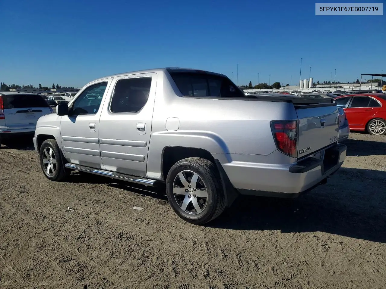 2014 HONDA RIDGELINE VIN 5FPYK1F67EB007719 — фото 2