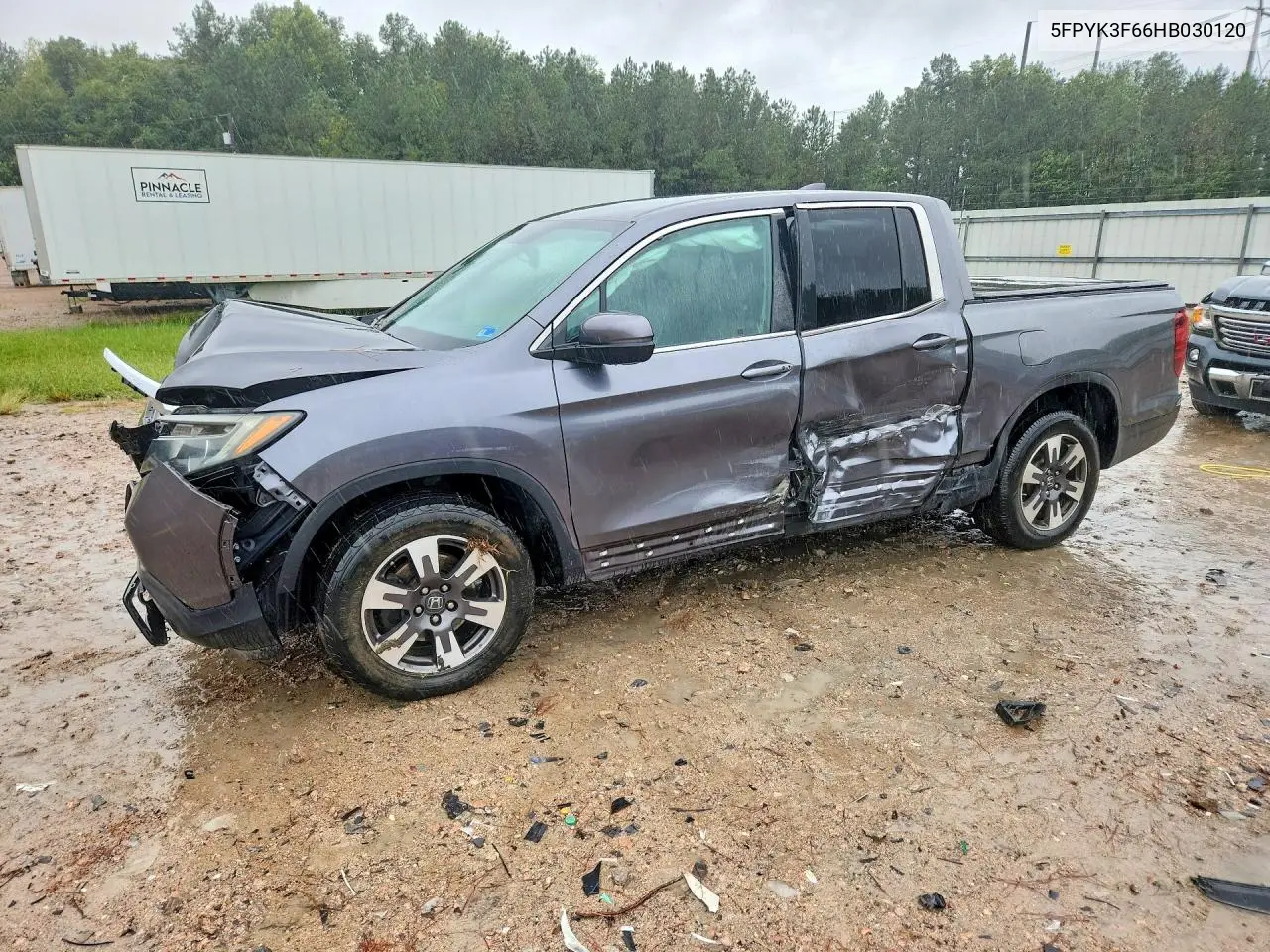 HONDA RIDGELINE 2017, VIN 5FPYK3F66HB030120